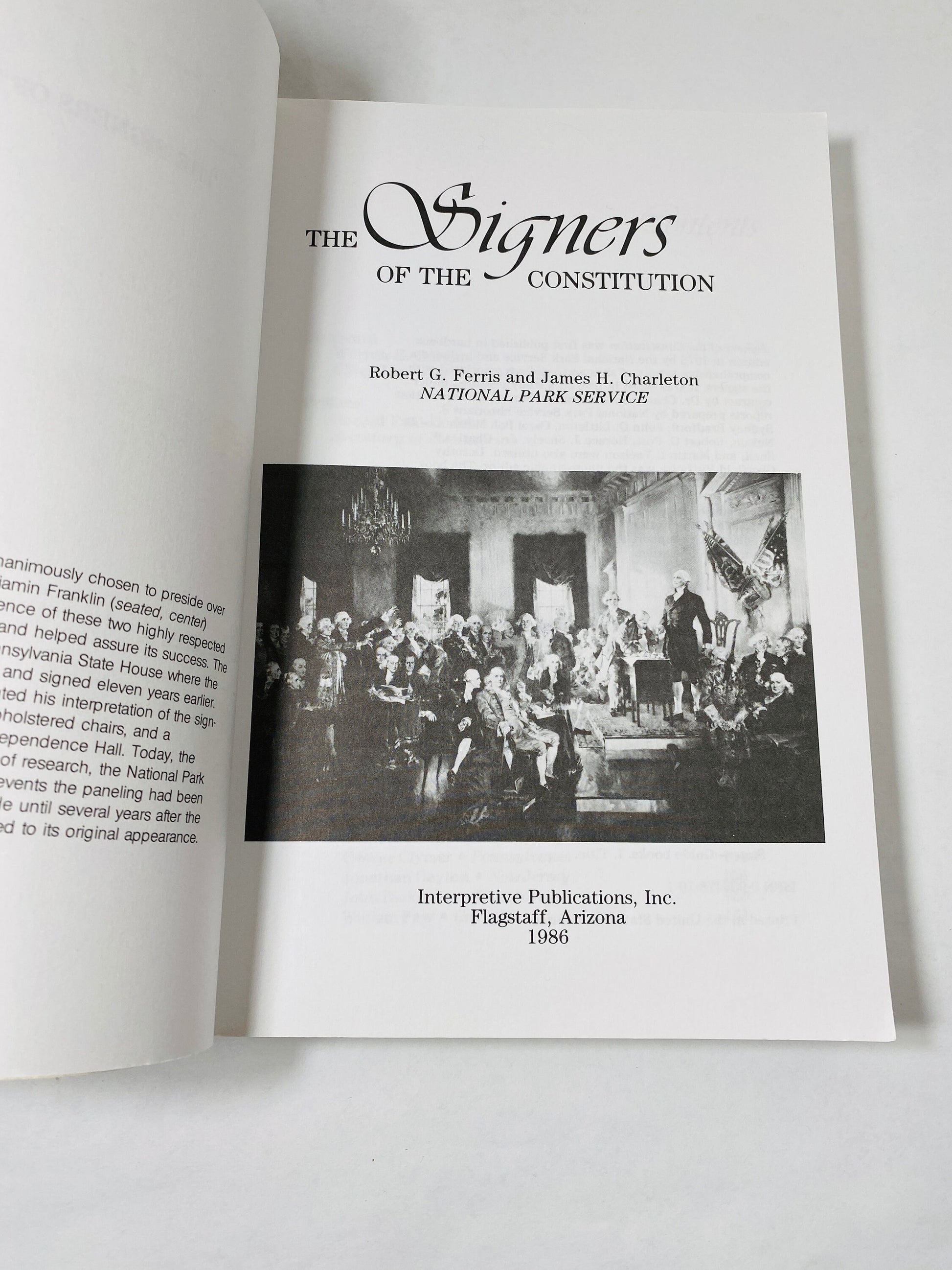 1986 Signers of the Constitution vintage paperback book by Ferris United States Patrick Henry Winthrop George Mason Liberty Federalist