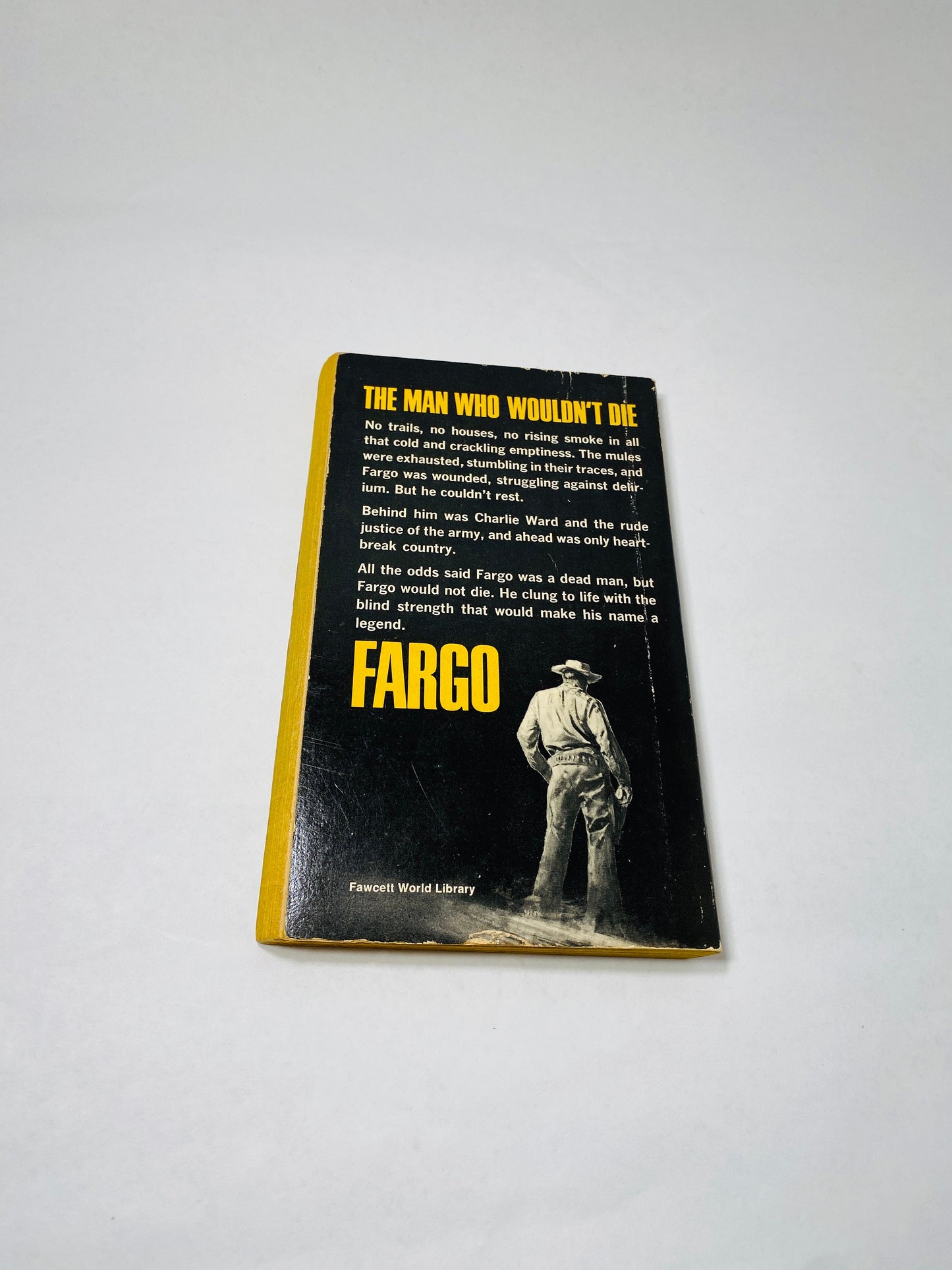 Fargo vintage Fawcett paperback book by Parsons circa 1968 American Western about the man who wouldn't die