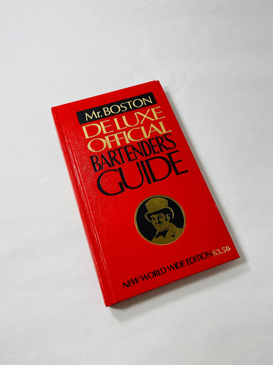 Mr Boston Bartender's Guide Deluxe Official Vintage book Mixology, alcoholic & non-alcoholic, Cocktail Bible EARLY PRINTING circa 1979