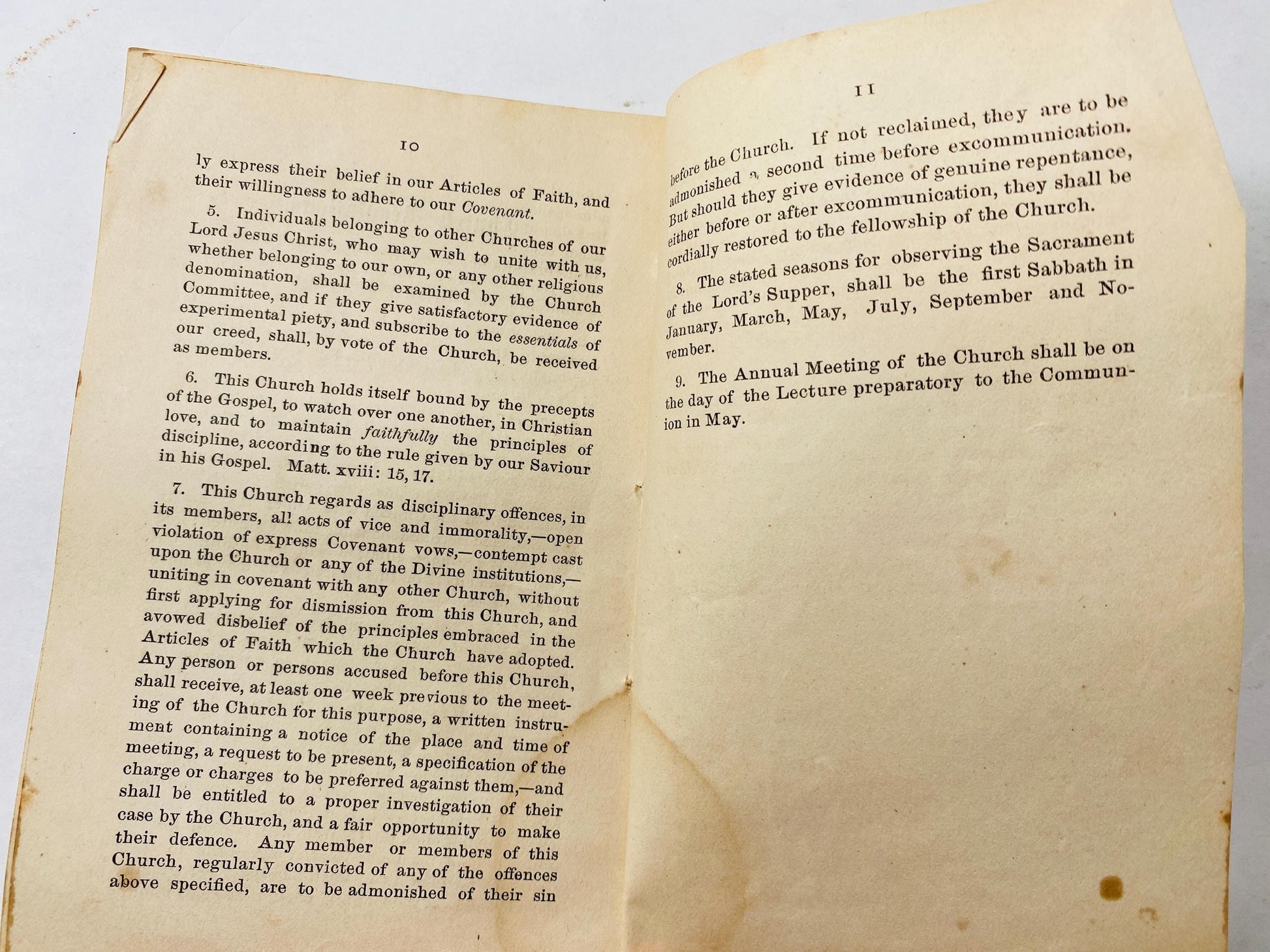 1868 Civil War Assabet Massachusetts Evangelical Union Congregation Church of Christ booklet History Confession Faith Covenant Regulations