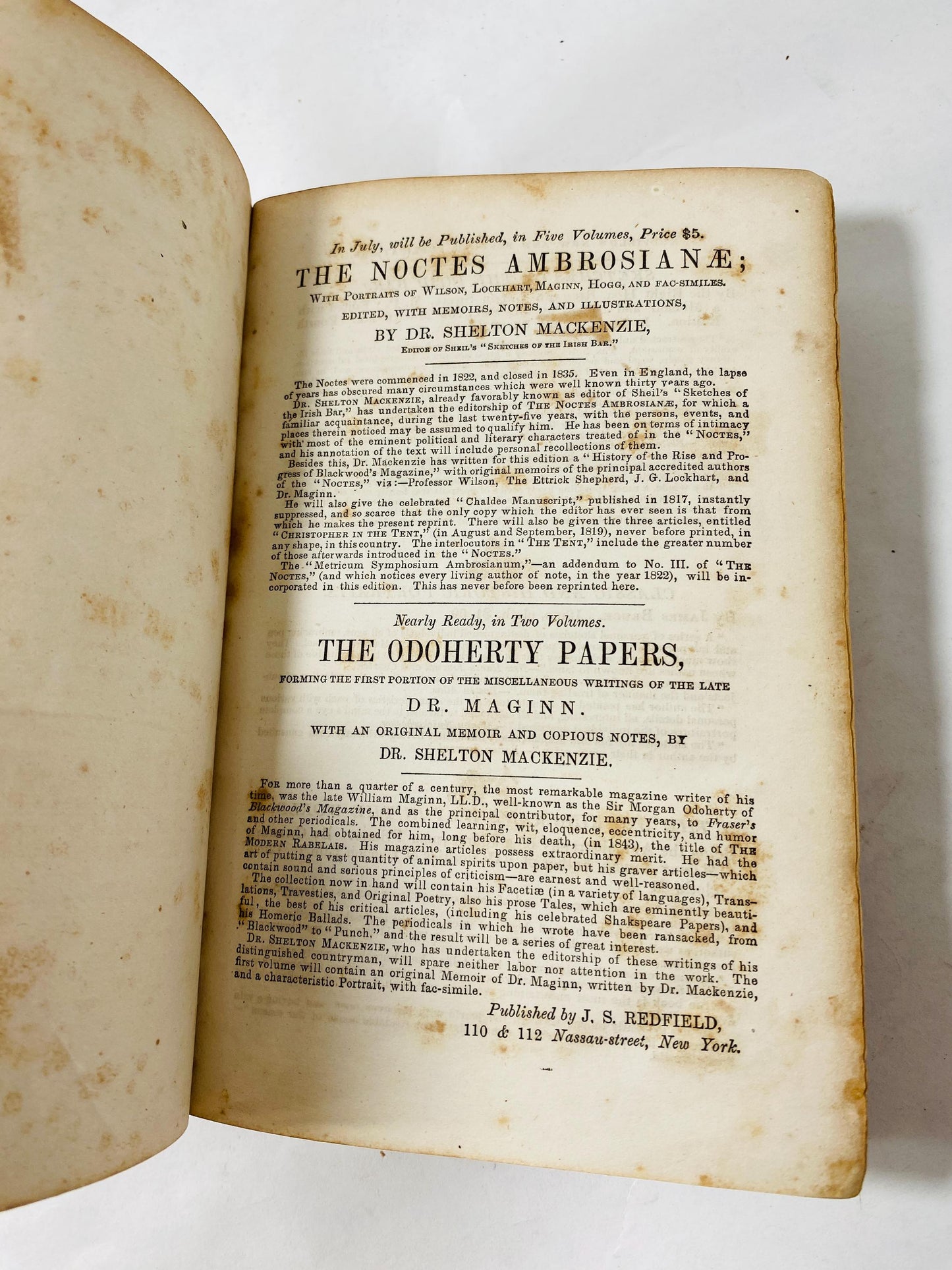 1854 Fifty Years in Both Hemispheres antique book merchant memoir Battle of New Orleans Waterloo Napoleon Audobon Queen Victoria shipwreck