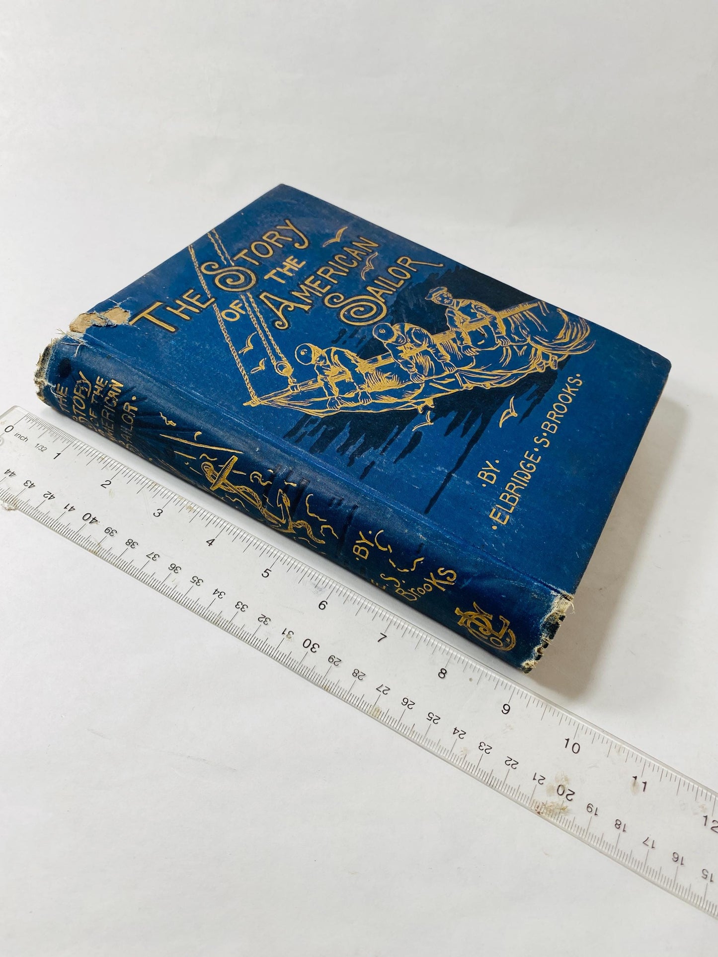 1888 American Sailor Merchant Vessel and Man-of-War from the Discovery of America FIRST EDITION vintage book Naval