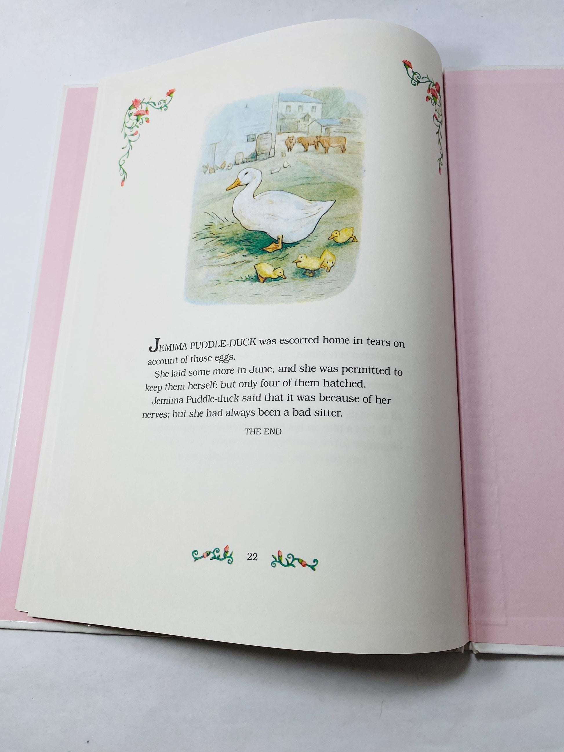 Vintage Beatrix Potter LARGE Tale of Jemima Puddle Duck Peter Rabbit book circa 1991. Bunny gift kids