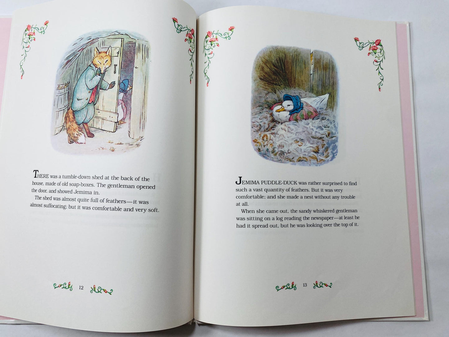 Vintage Beatrix Potter LARGE Tale of Jemima Puddle Duck Peter Rabbit book circa 1991. Bunny gift kids