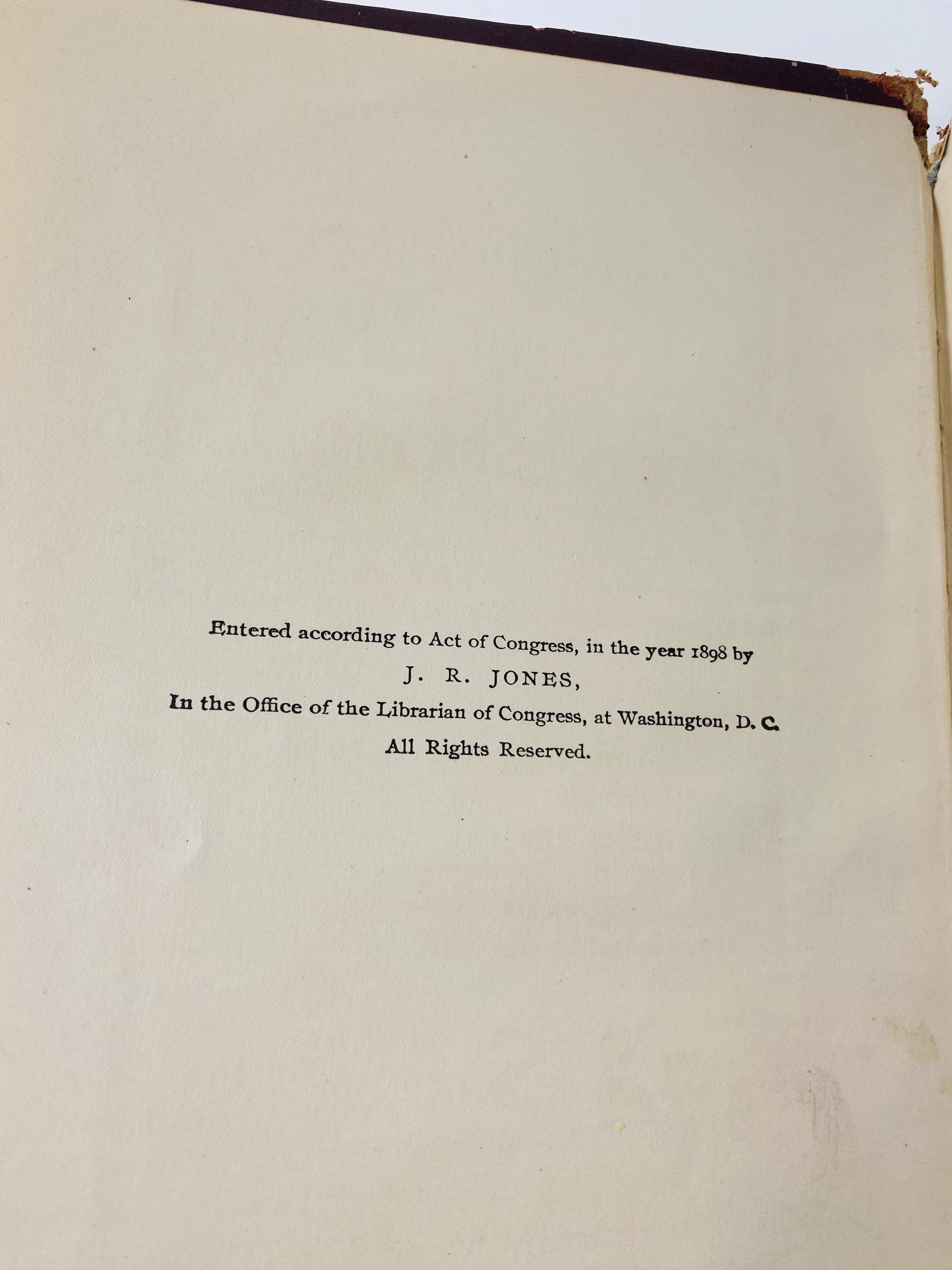 1898 Battleship Spain and the War with Spain Vintage book by Hon. James Rankin with J Hampton Moore Young Military Army Navy history antique