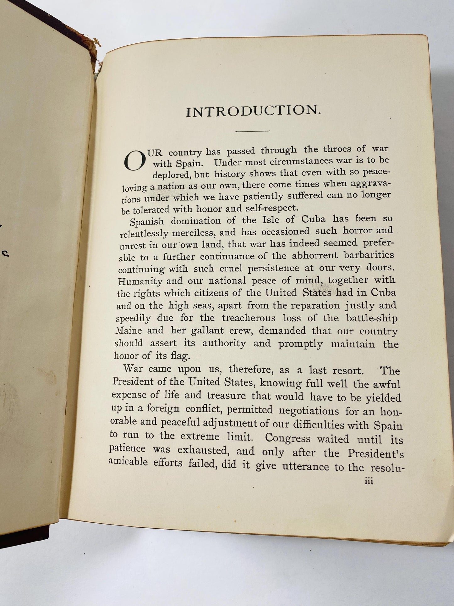 1898 Battleship Spain and the War with Spain Vintage book by Hon. James Rankin with J Hampton Moore Young Military Army Navy history antique