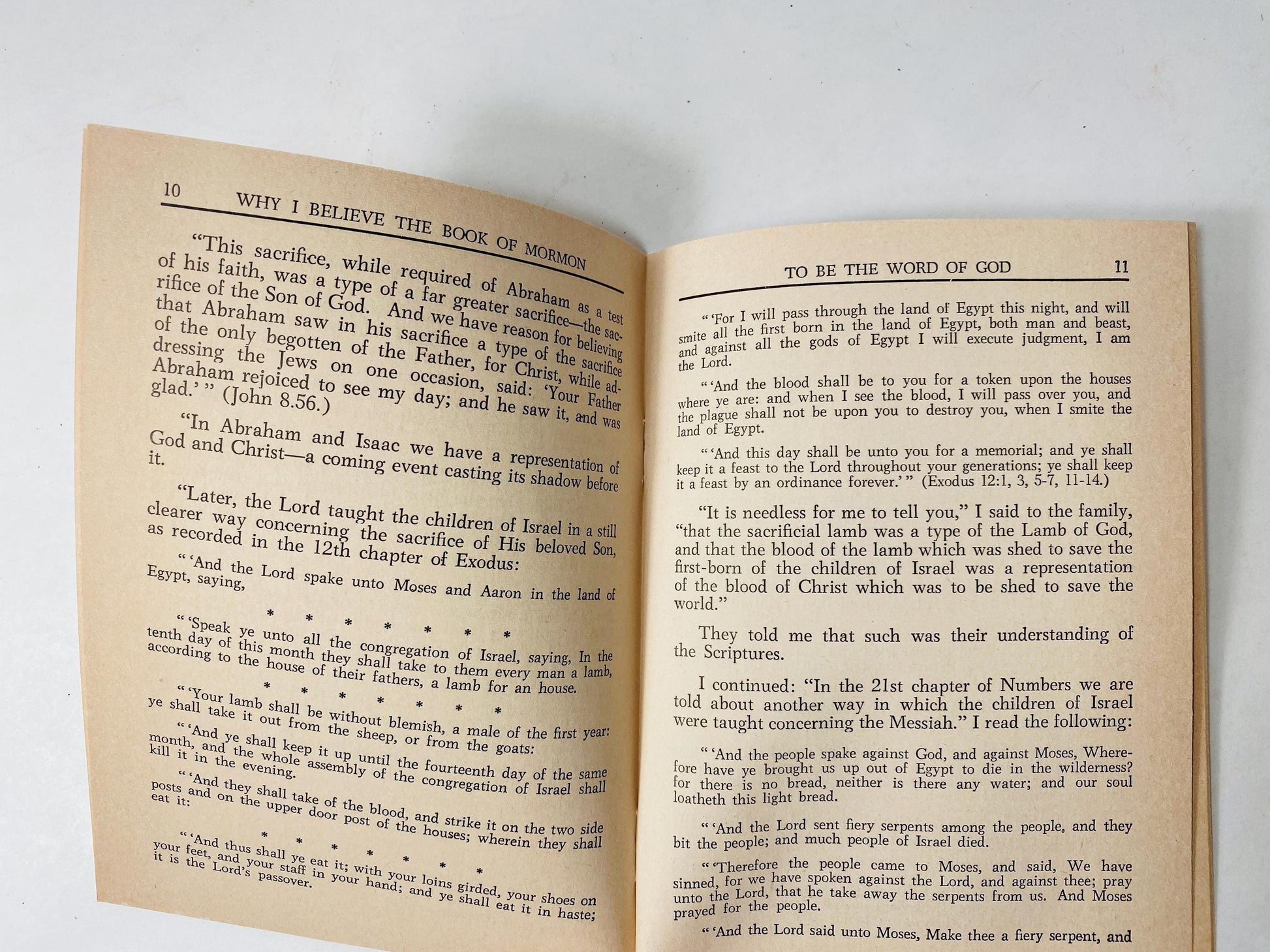 Latter-Day Saints Pamphlets booklet Why I believe the Book of Mormon to be the Word of God vintage collectible circa 1940 LDS