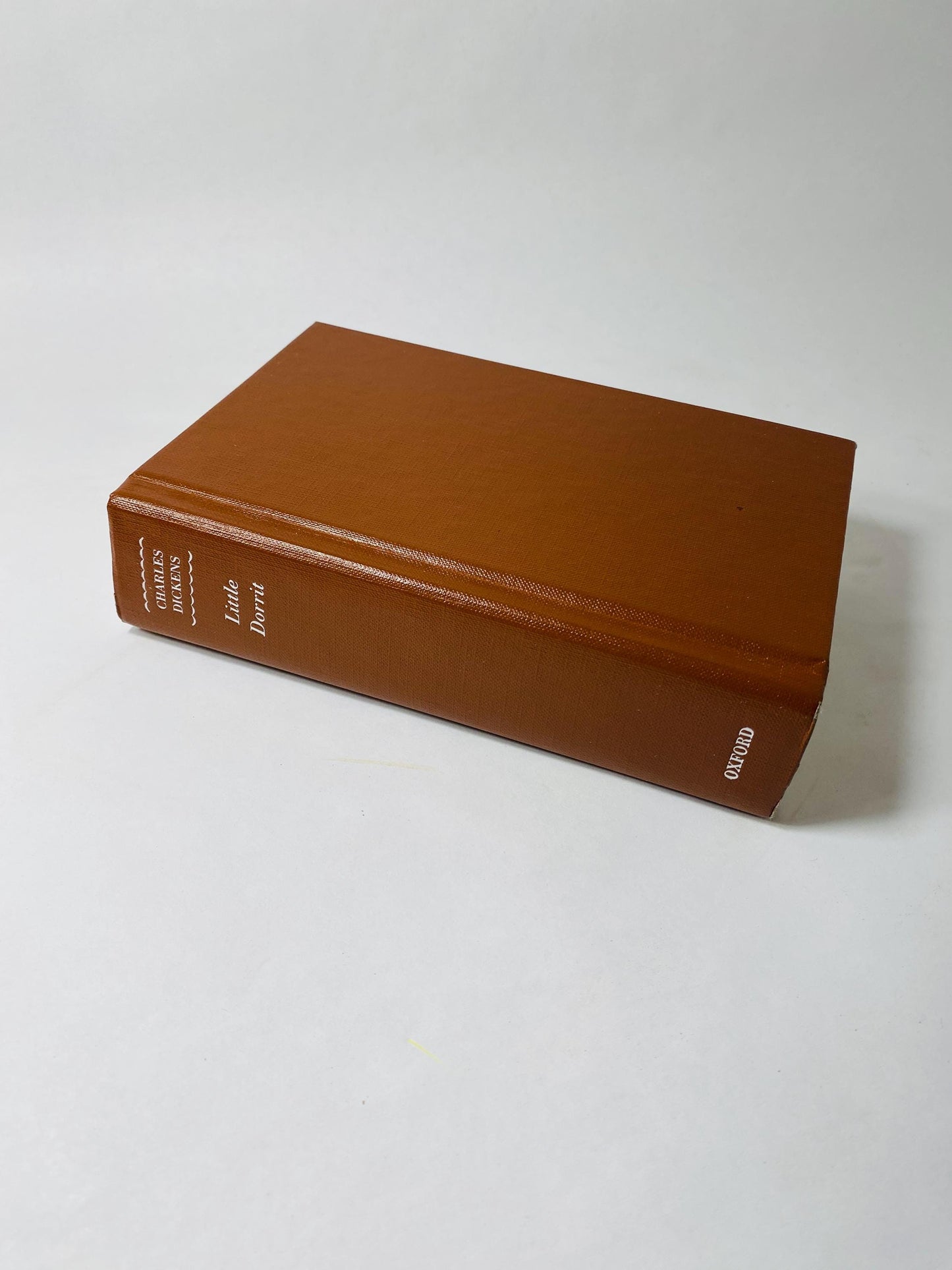 Charles Dickens Oxford Publication Little Dorrit Vintage brown book written as a critique of Victorian society
