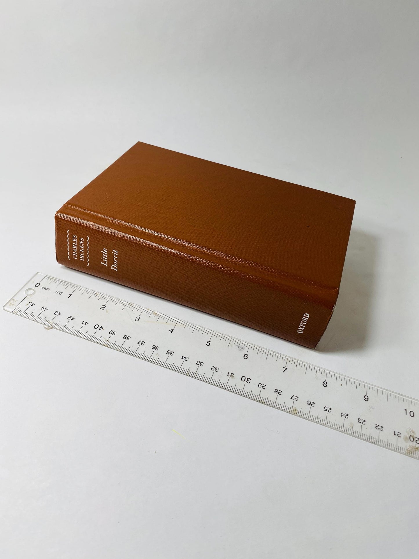 Charles Dickens Oxford Publication Little Dorrit Vintage brown book written as a critique of Victorian society