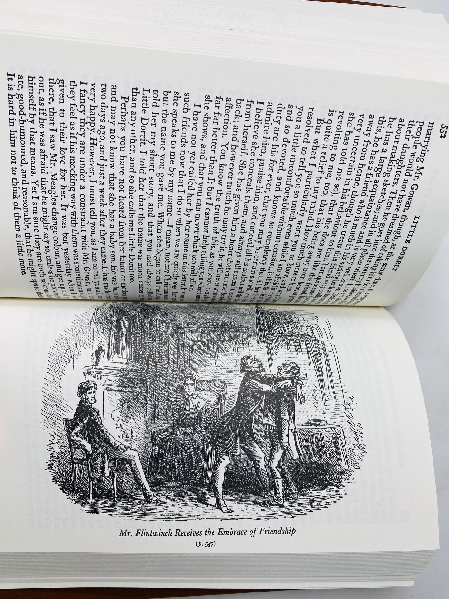Charles Dickens Oxford Publication Little Dorrit Vintage brown book written as a critique of Victorian society
