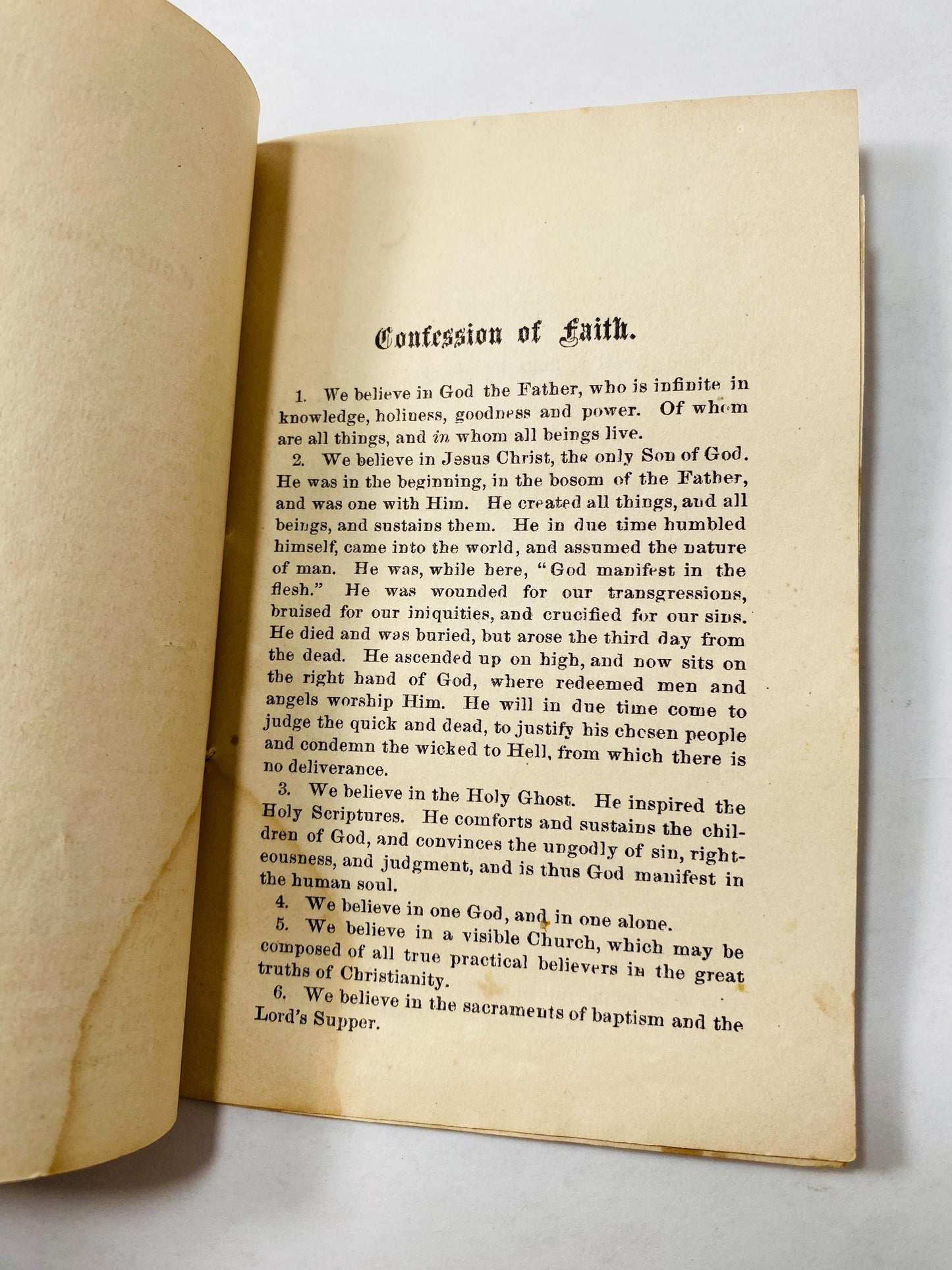 1868 Civil War Assabet Massachusetts Evangelical Union Congregation Church of Christ booklet History Confession Faith Covenant Regulations