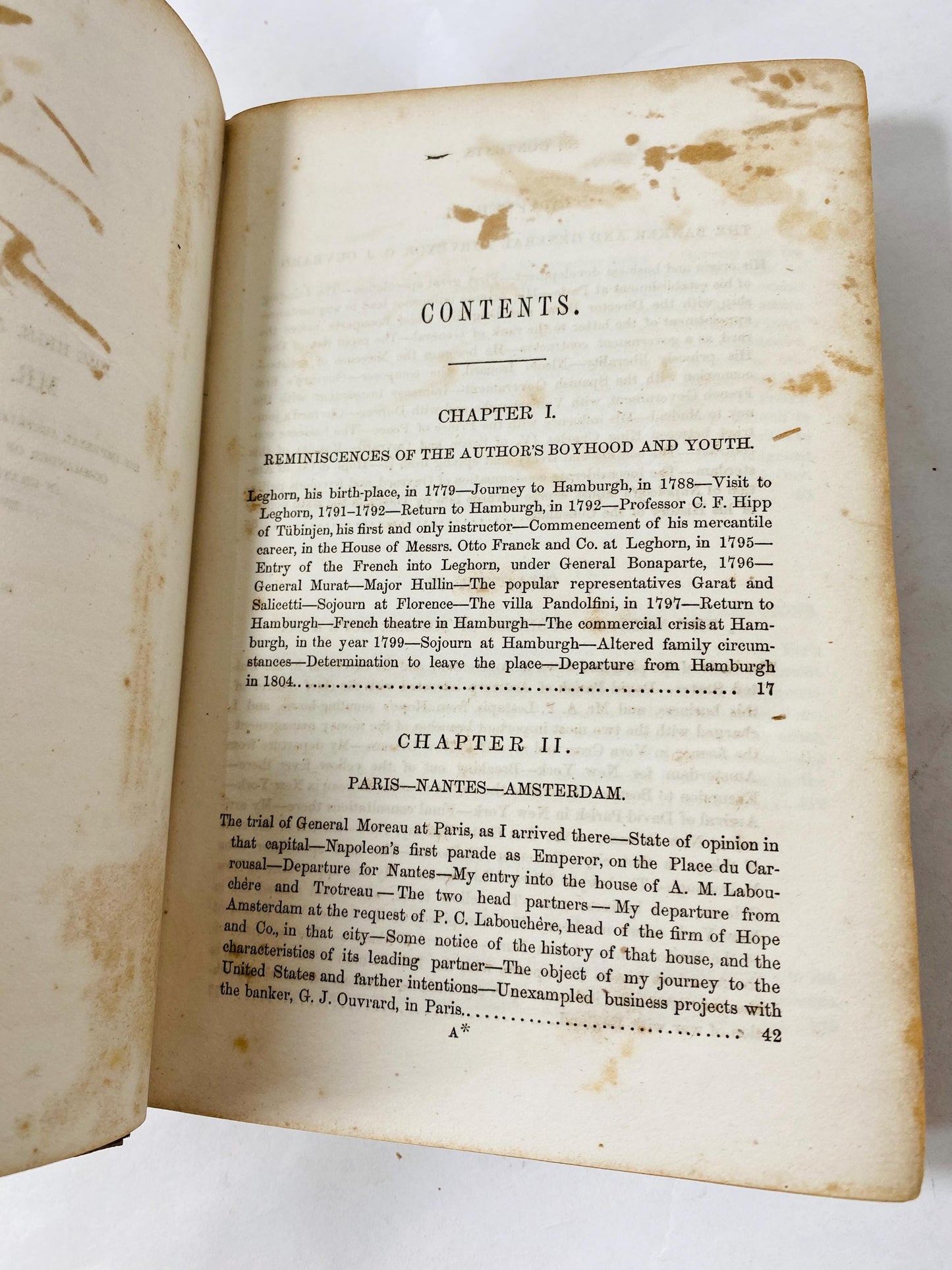 1854 Fifty Years in Both Hemispheres antique book merchant memoir Battle of New Orleans Waterloo Napoleon Audobon Queen Victoria shipwreck