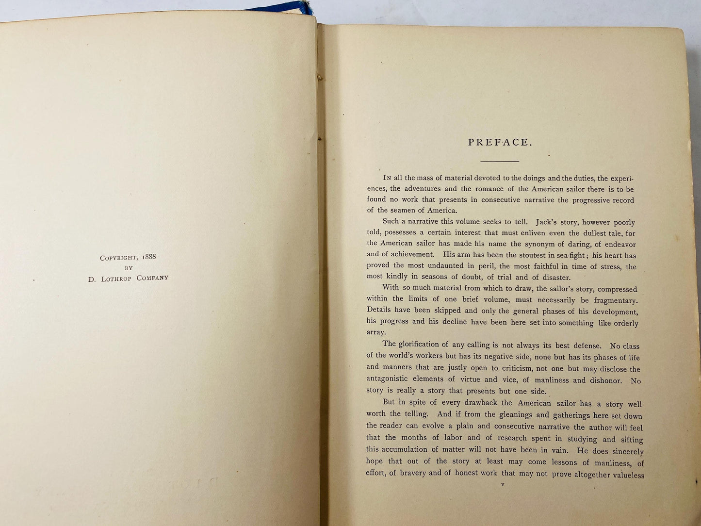 1888 American Sailor Merchant Vessel and Man-of-War from the Discovery of America FIRST EDITION vintage book Naval