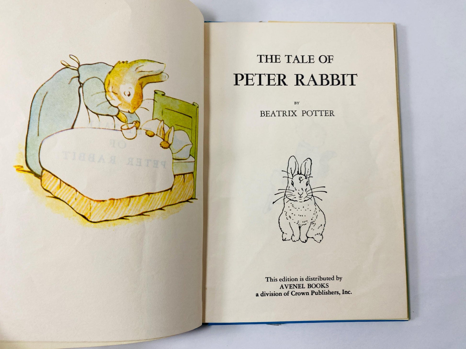 Tale of Peter Rabbit by Beatrix Potter vintage children's book circa 1987.