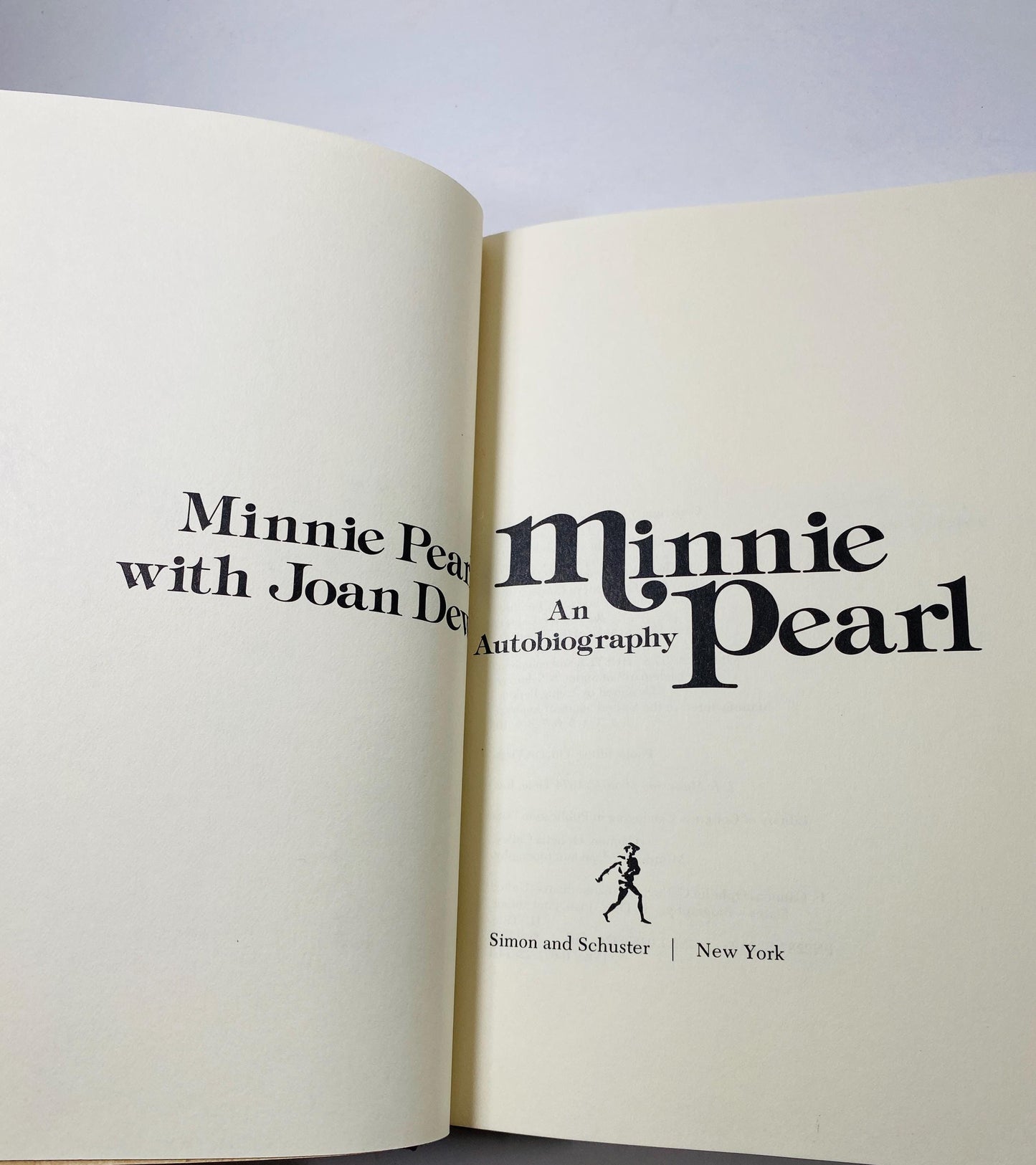 Minnie Pearl vintage autobiography book circa 1974 Grand Ole Opry comedian