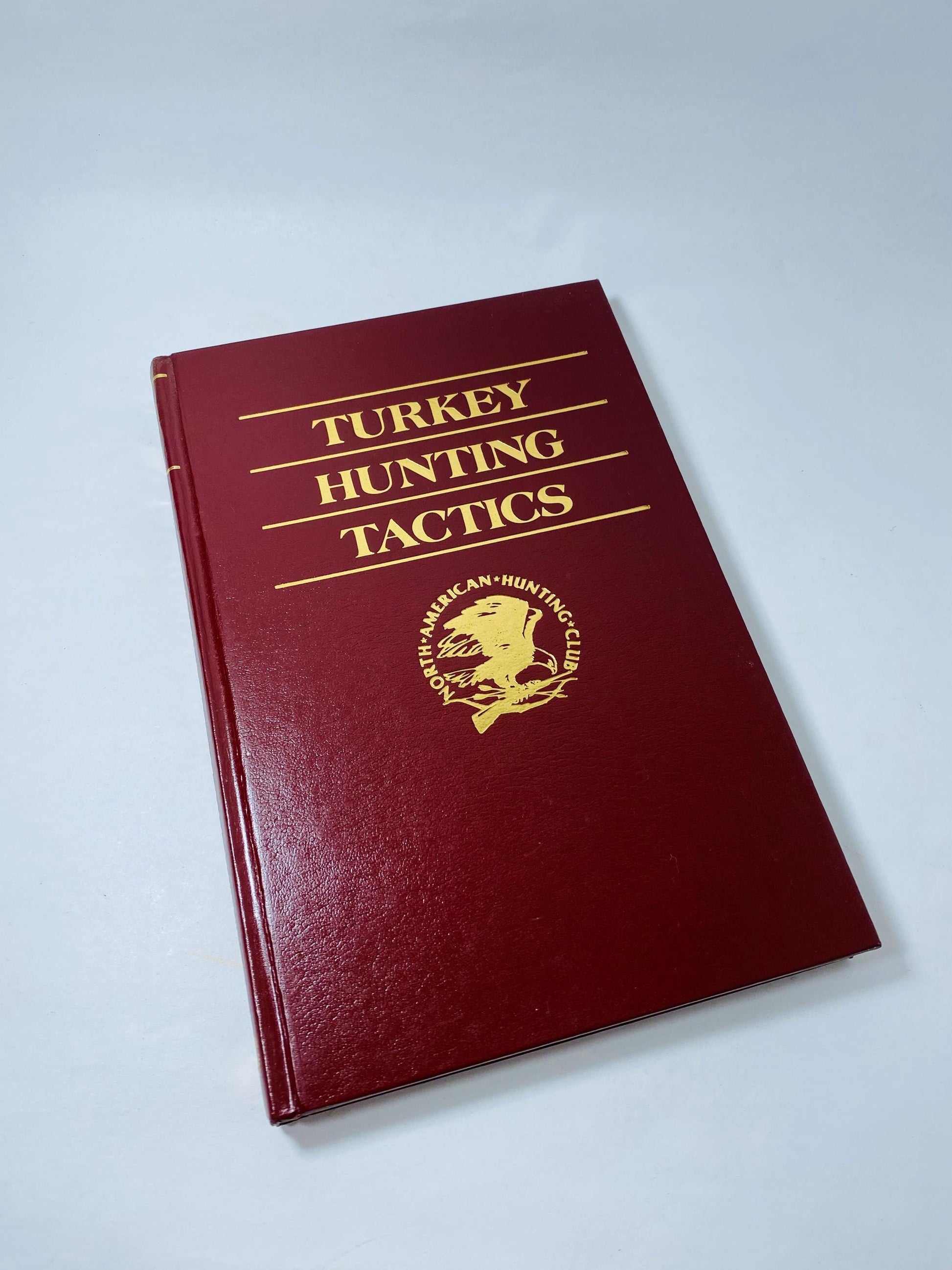 Vintage Hunter leatherette books Turkey Bird Big Bucks Adventures Rifle cabin decor collectible Christmas gift husband boyfriend father