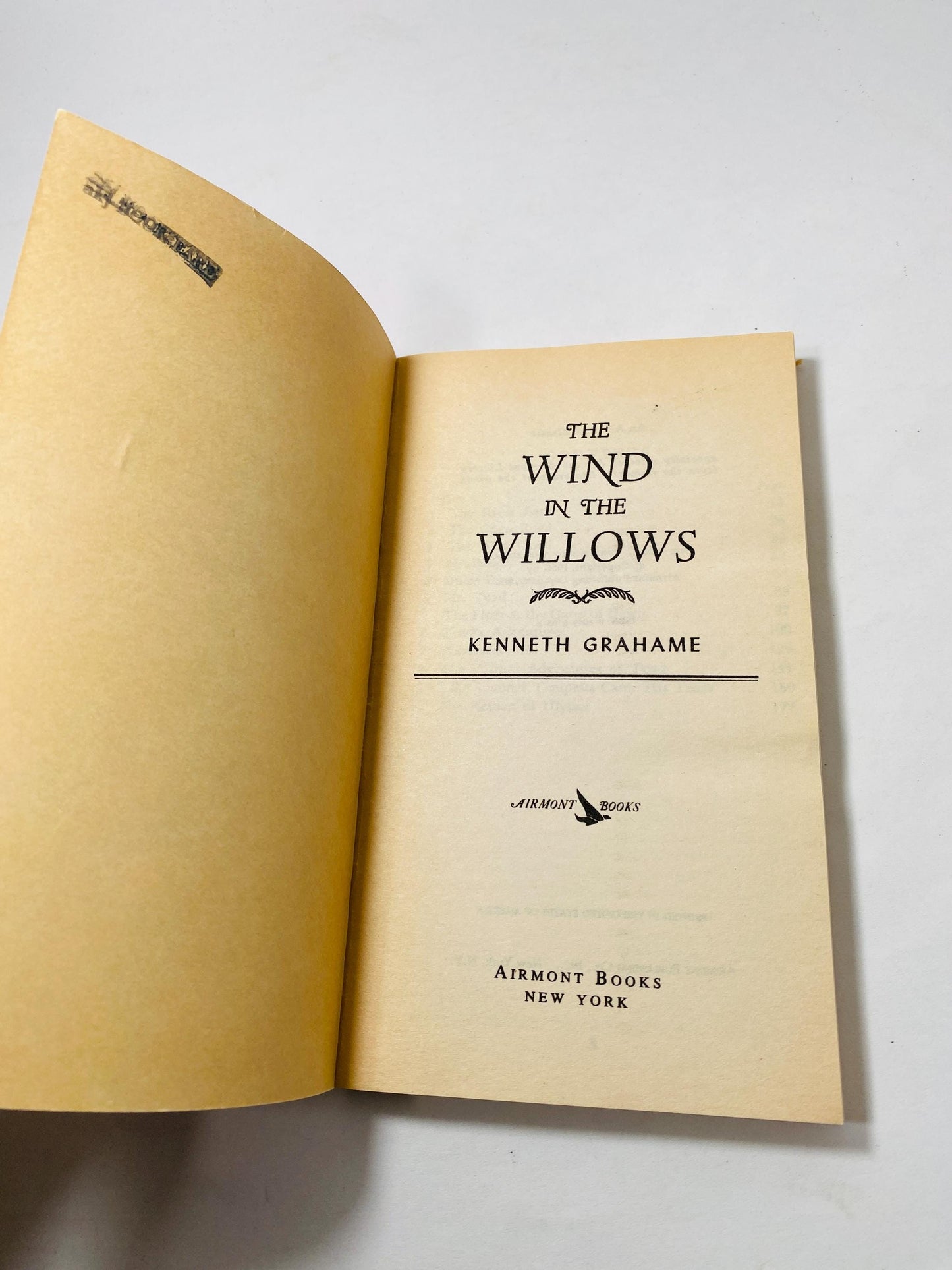 1966 Wind in the Willows Vintage paperback book by Kenneth Grahame illustrated by Ernest H Shepard. Children's bookshelf decor. Airmont