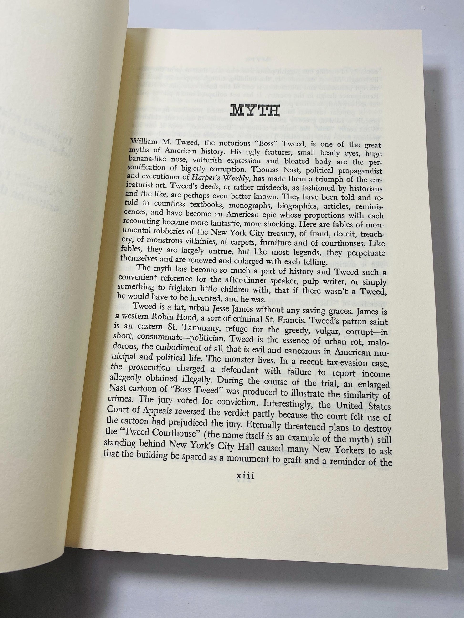 Tweed's New York vintage paperback book by Leo Hershkowitz circa 1978 about Boss"Tweed and the confusion that was 19th Century NYC