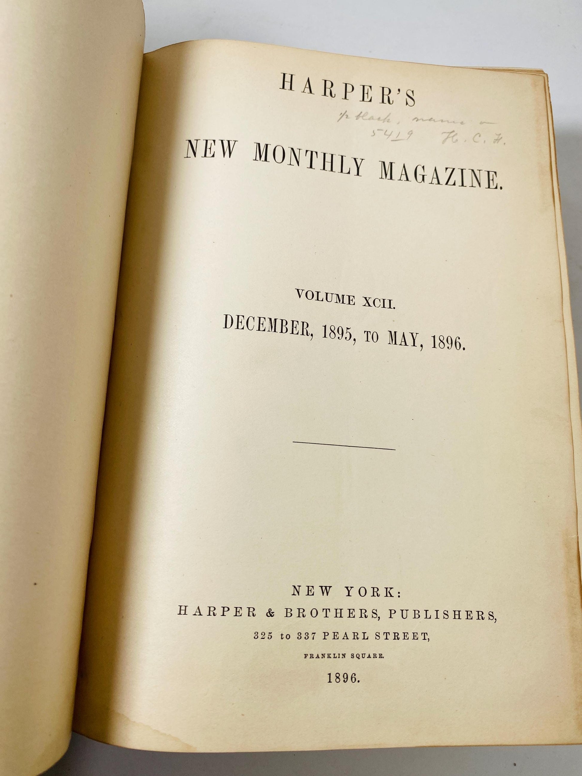 Mark Twain in original Harper's New Monthly circa 1896 Samuel Clemens Personal Recollections of Joan of Arc