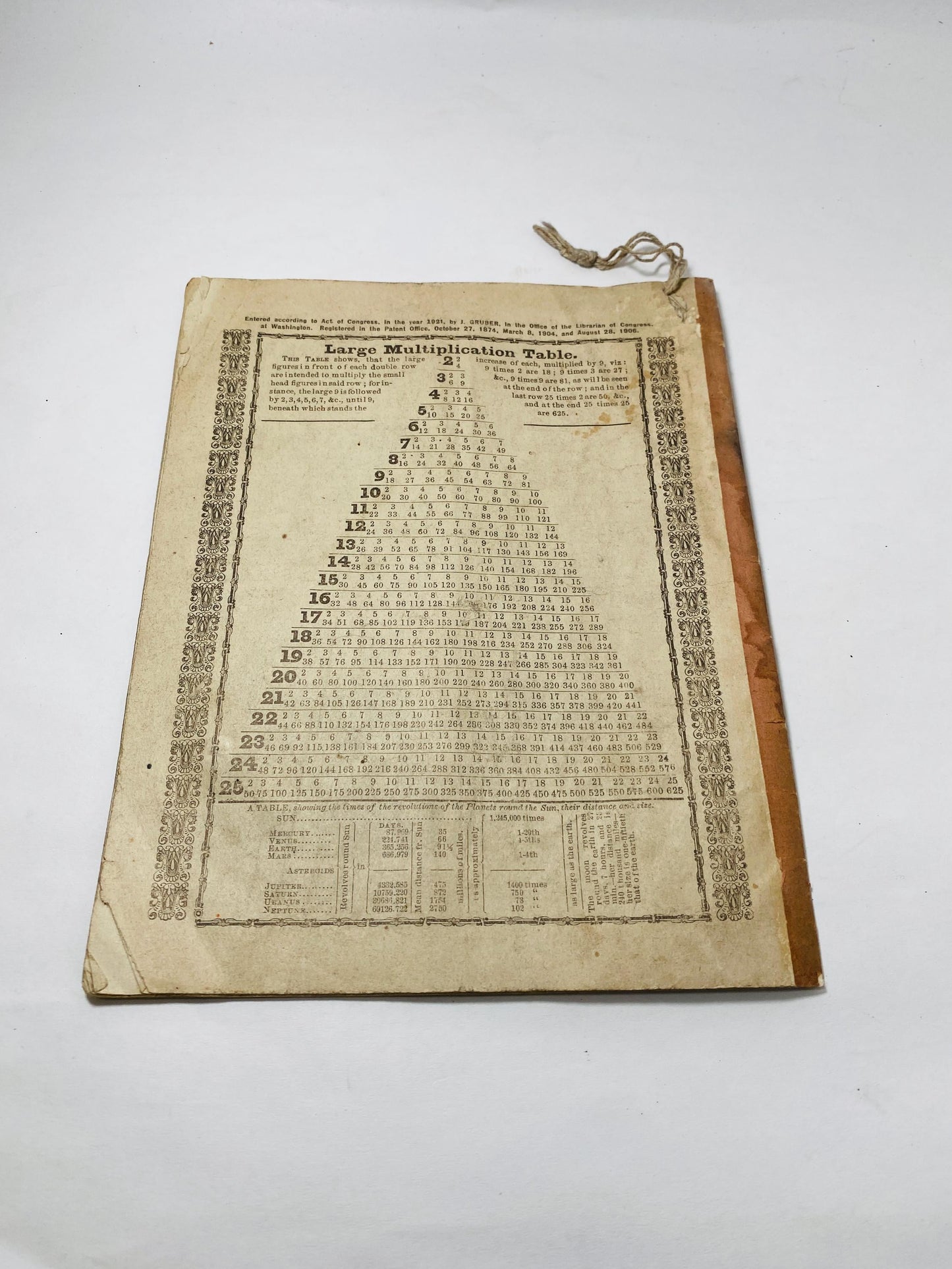 1922 Hagerstown Maryland Washington County Almanack Antique booklet featuring the origin of modern tools, Hints for the Housewife