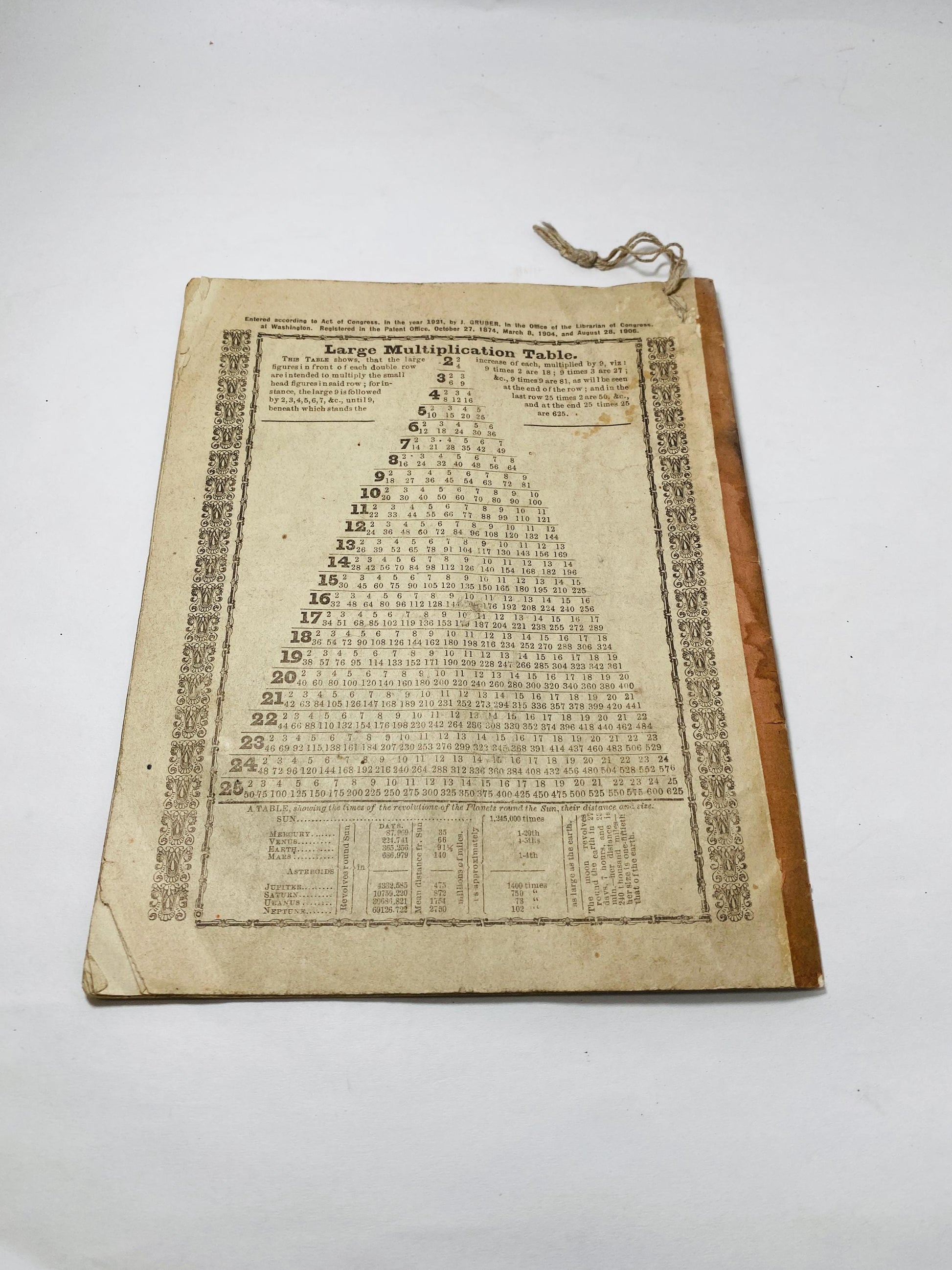 1922 Hagerstown Maryland Washington County Almanack Antique booklet featuring the origin of modern tools, Hints for the Housewife