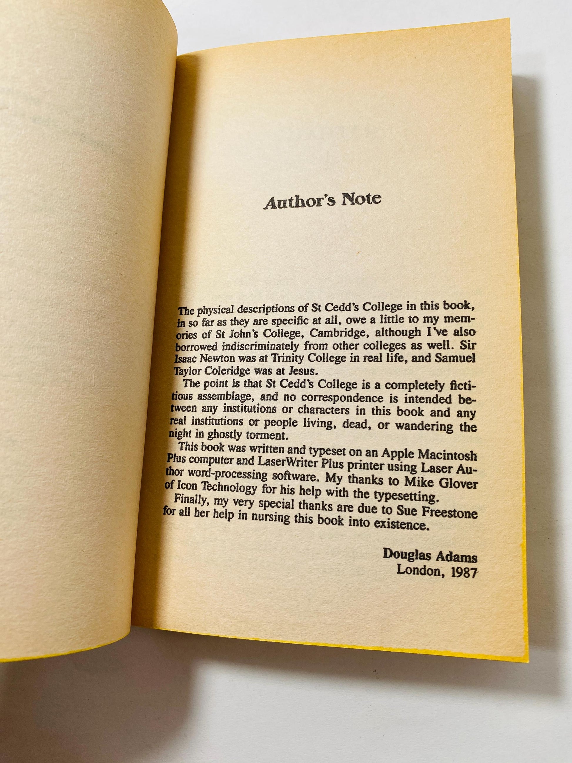 Dirk Gently's Holistic Detective Agency by Douglas Adams vintage book circa 1988 FIRST Pocket Printing Christmas Stocking stuffer gift