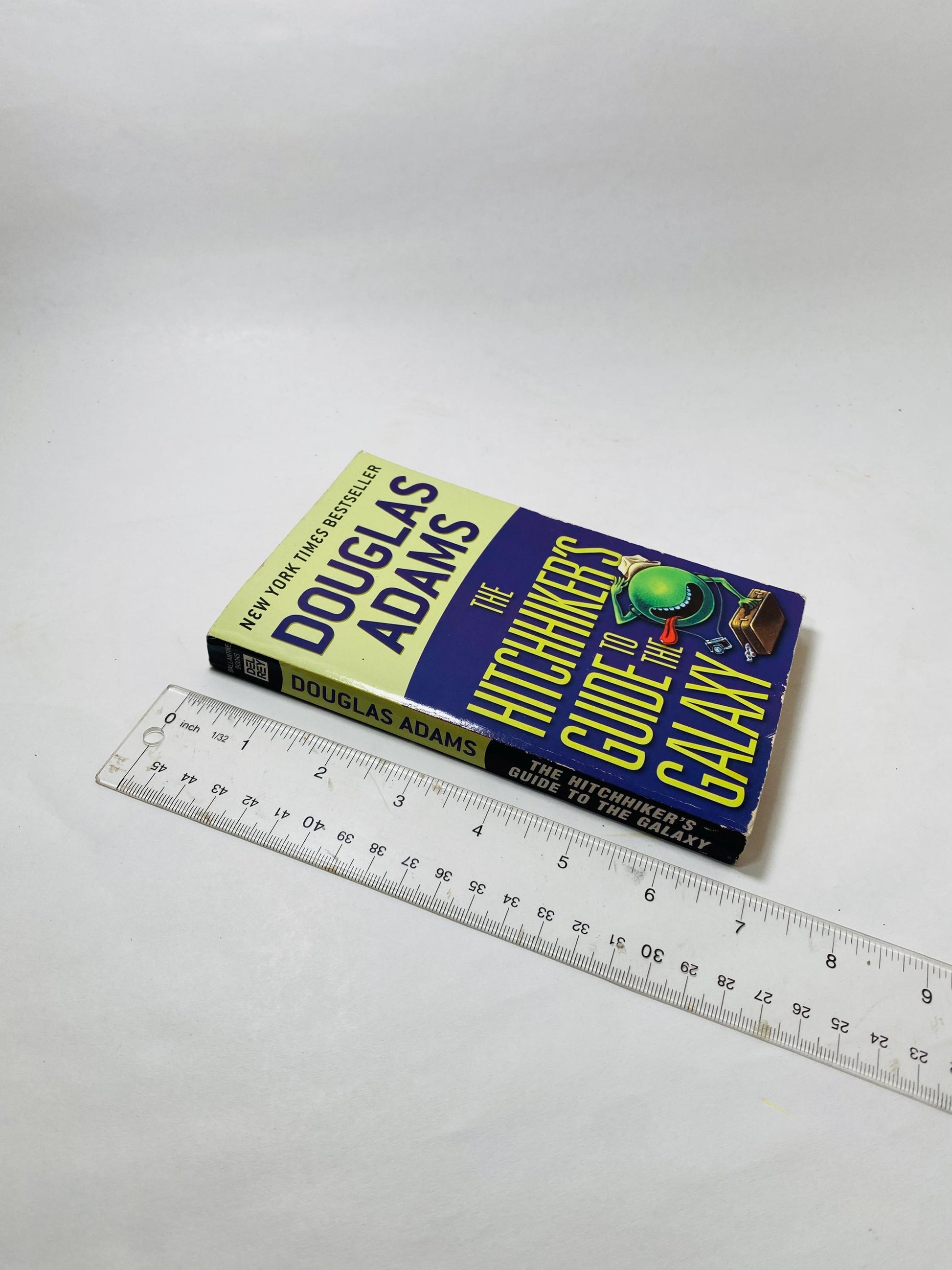 Hitchhiker's Guide to the Galaxy Vintage Douglas Adams paperback book Christmas stocking stuffer gift