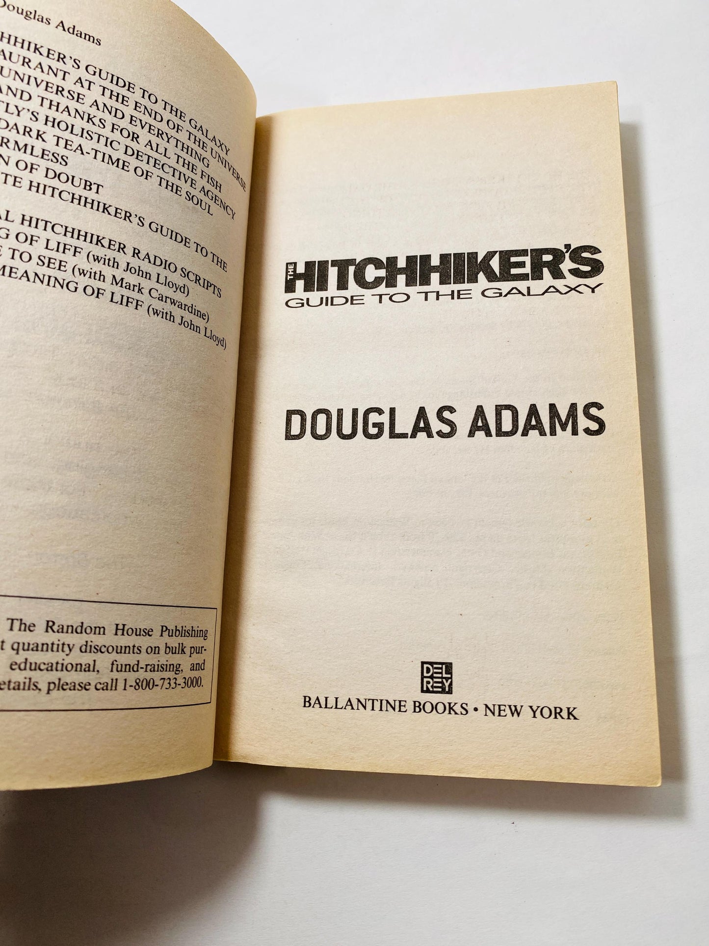 Hitchhiker's Guide to the Galaxy Vintage Douglas Adams paperback book Christmas stocking stuffer gift