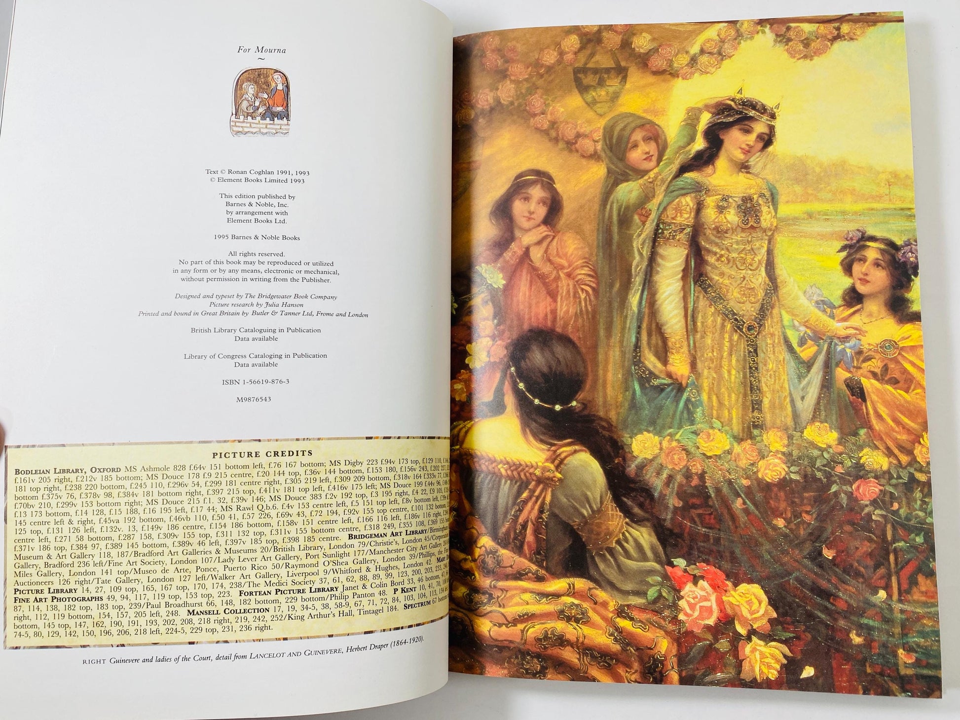 King Arthur Legends Encyclopedia Vintage book by Ronan Coghlan coffee table decor