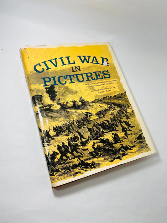 Civil War in Pictures vintage Collector's Edition book circa 1957 LARGE coffee table History book gift Confederate. Ordeal by Fire