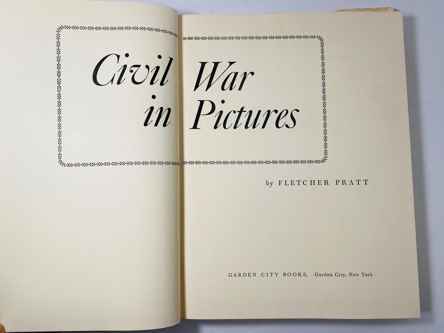 Civil War in Pictures vintage Collector's Edition book circa 1957 LARGE coffee table History book gift Confederate. Ordeal by Fire