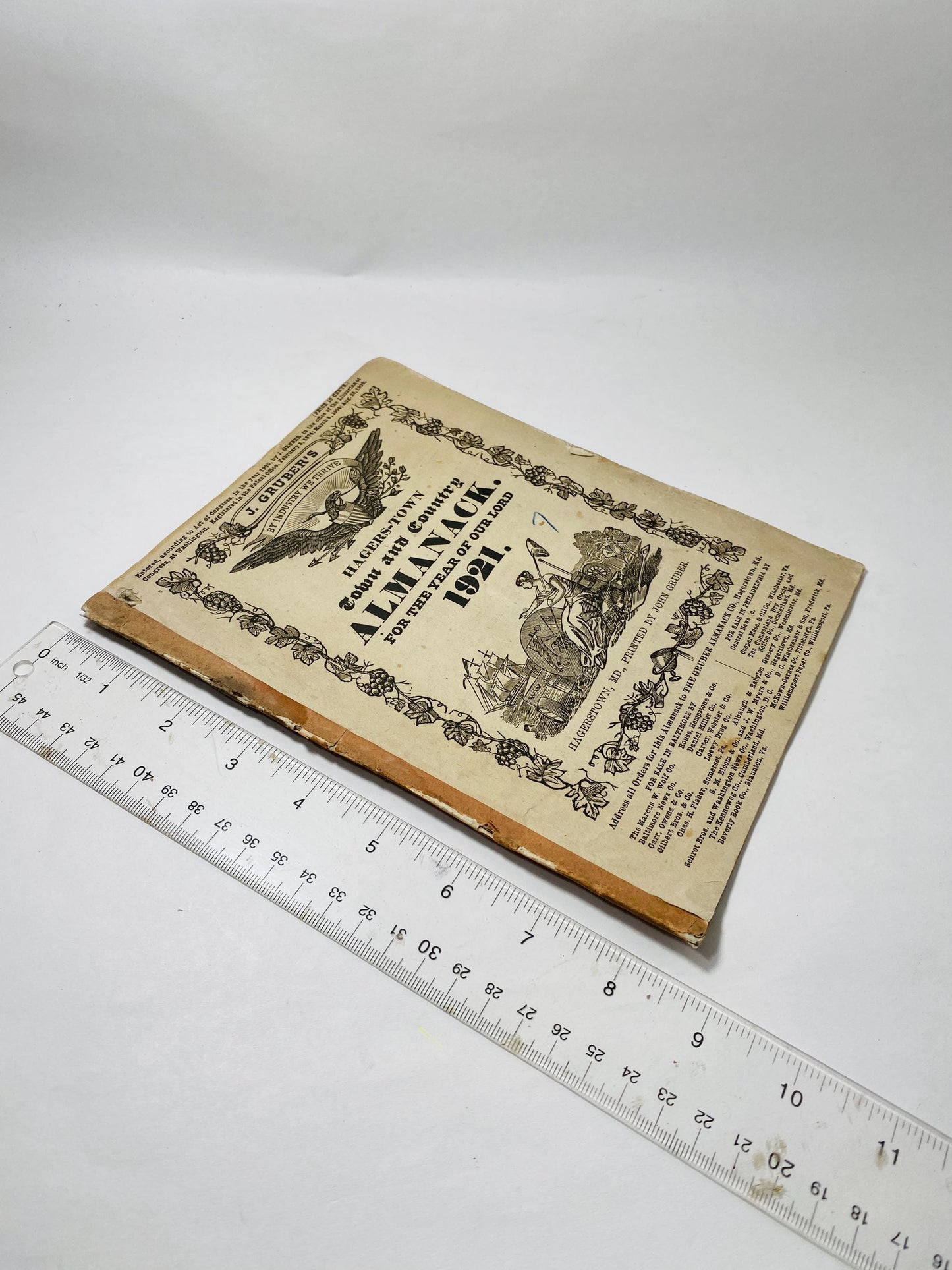 1921 Hagerstown Maryland Washington County Almanac Antique booklet Williamsport includes Women's Suffrage