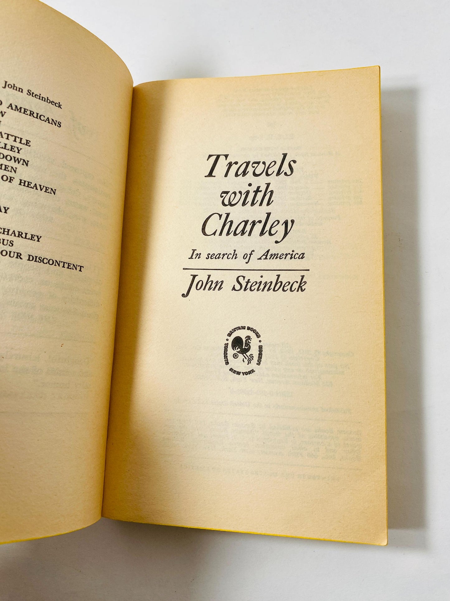 Travels with Charley vintage Paperback book by John Steinbeck circa 1979 Classic literature. Nobel Prize. In Search of America