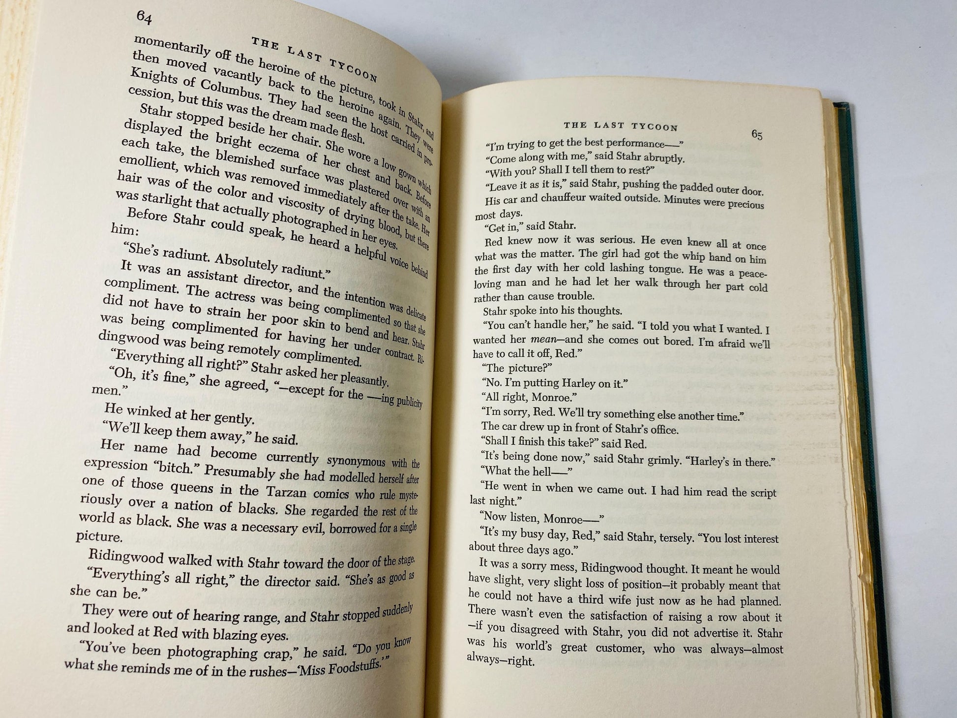 F Scott Fitzgerald The Last Tycoon An Unfinished Novel circa 1969 Vintage Romance book involving professional killers.