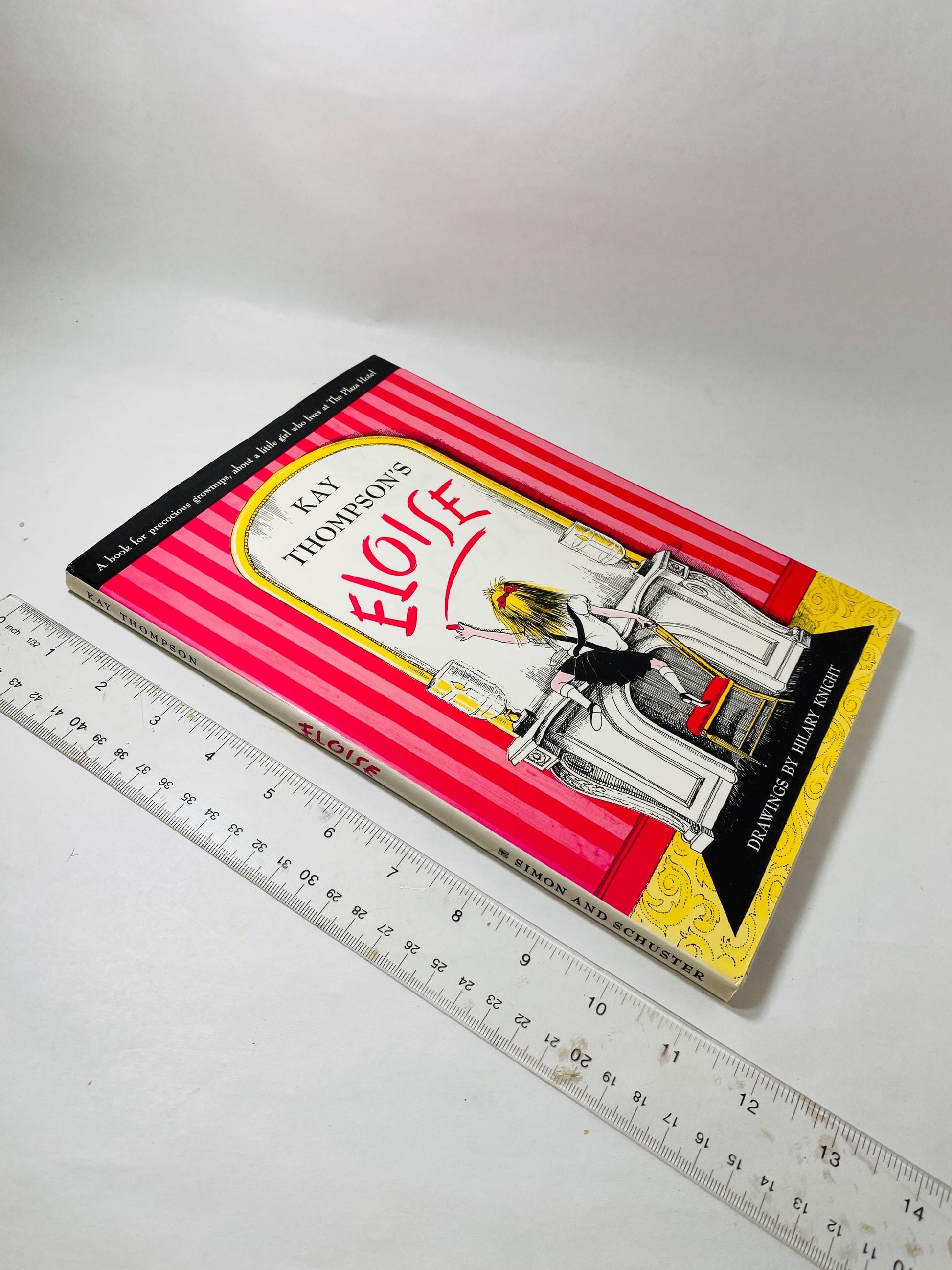 Eloise by Kay Thompson Vintage children's book circa 1983 Beautifully illustrated by Hilary Knight. Pink kids nursery decor.