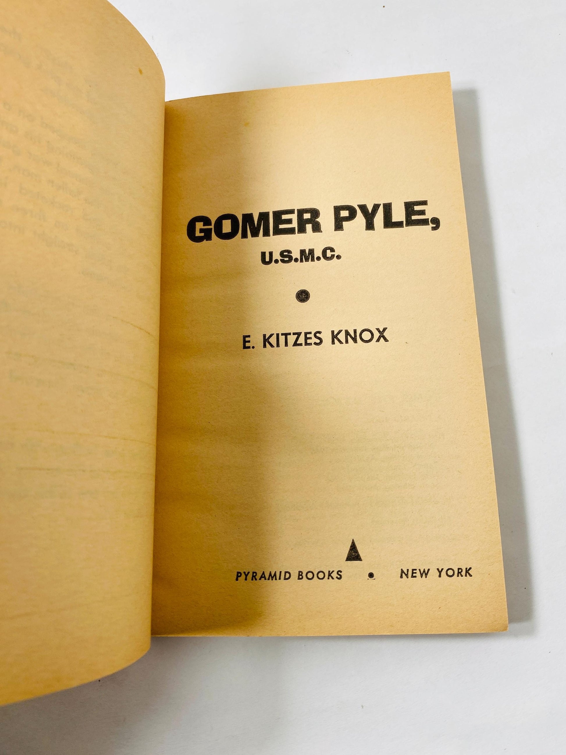 Gomer Pyle vintage paperback book by Knox circa 1968 USMC Military bureaucracy and its absurdity. Book lover gift. Stocking stuffer