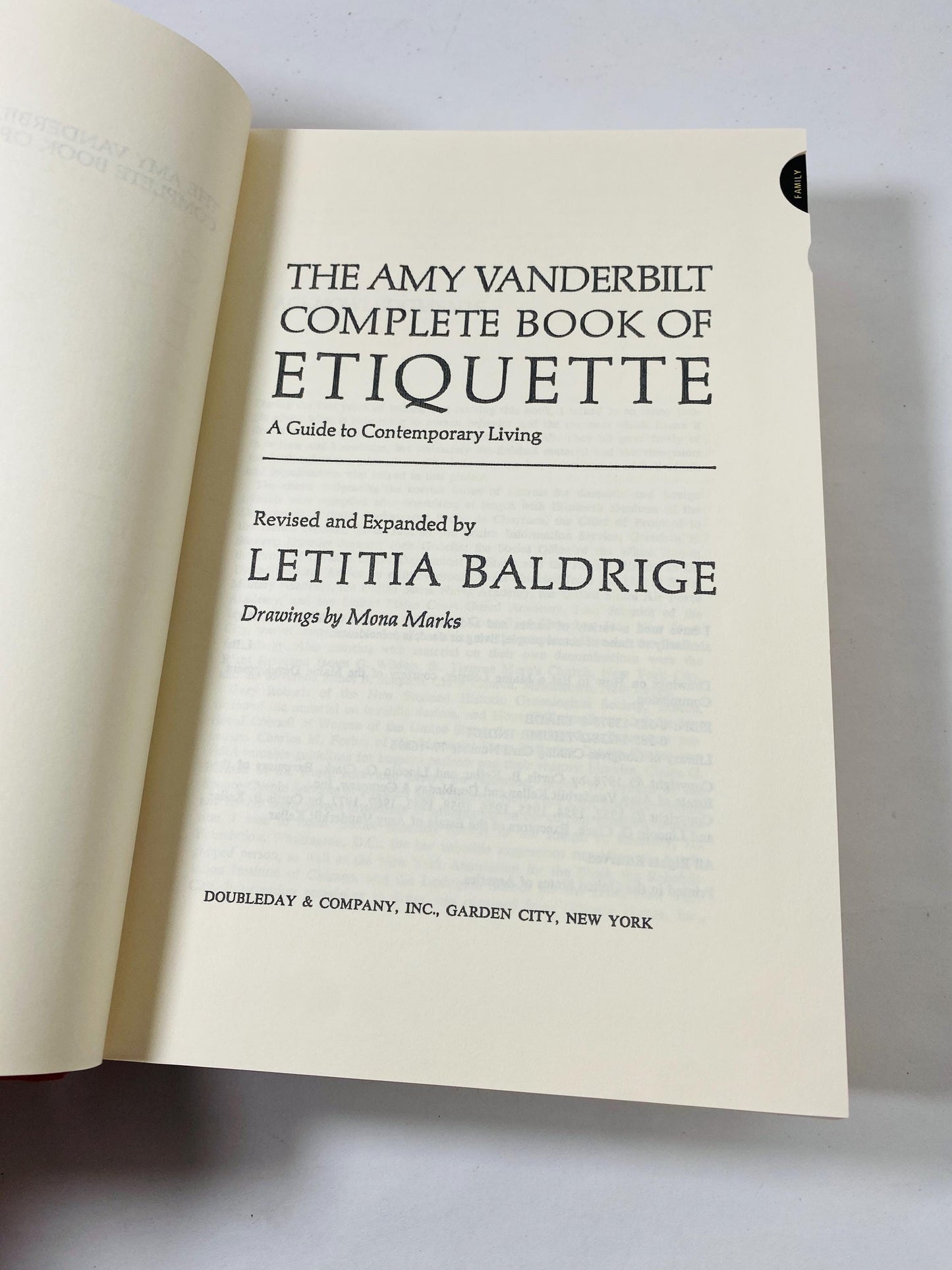 Amy Vanderbilt's Book of Etiquette Vintage book circa 1978. The Etiquette Standard! Unique fascinating gift. Guide to Contemporary Living