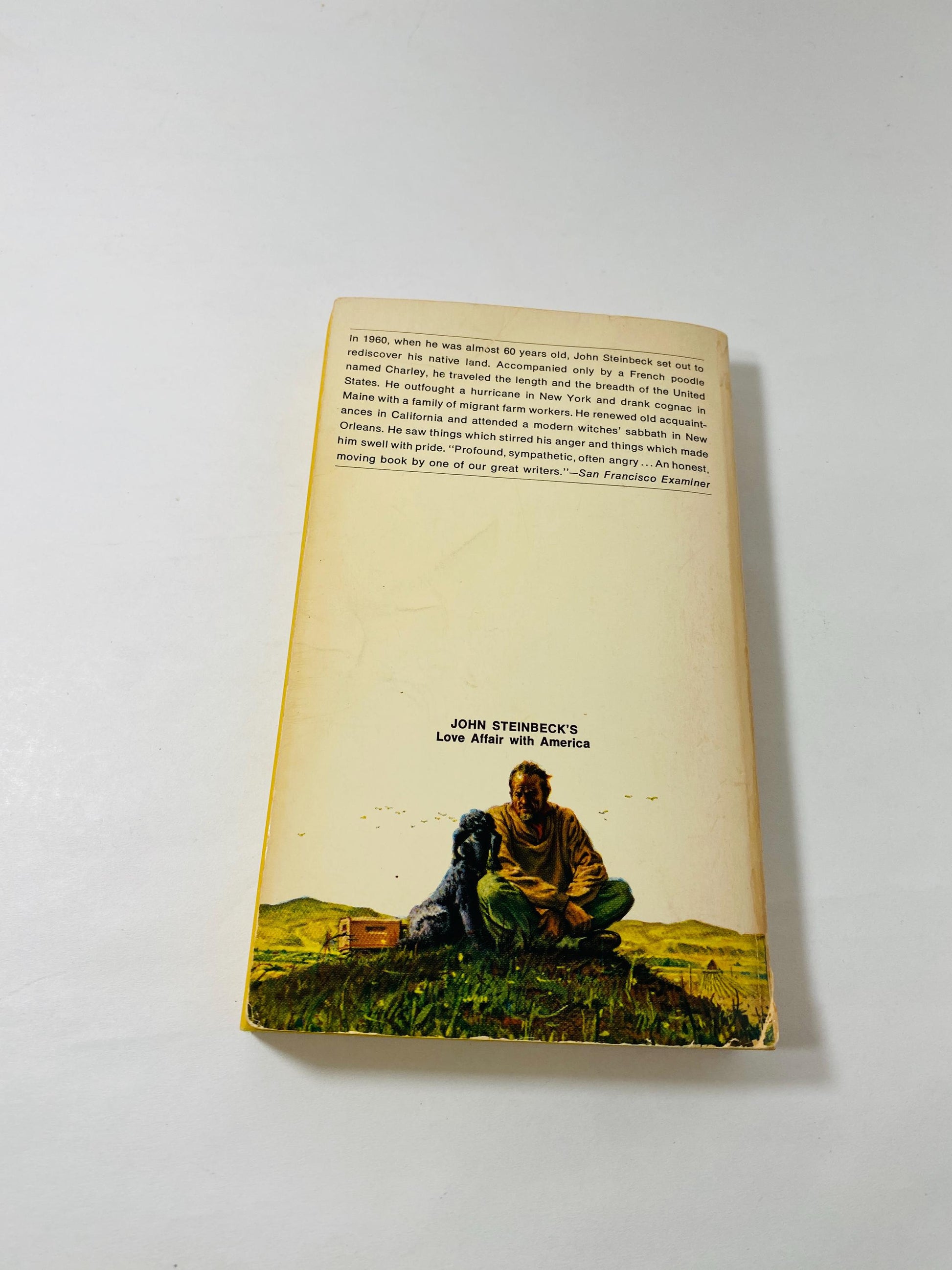 Travels with Charley vintage Paperback book by John Steinbeck circa 1979 Classic literature. Nobel Prize. In Search of America