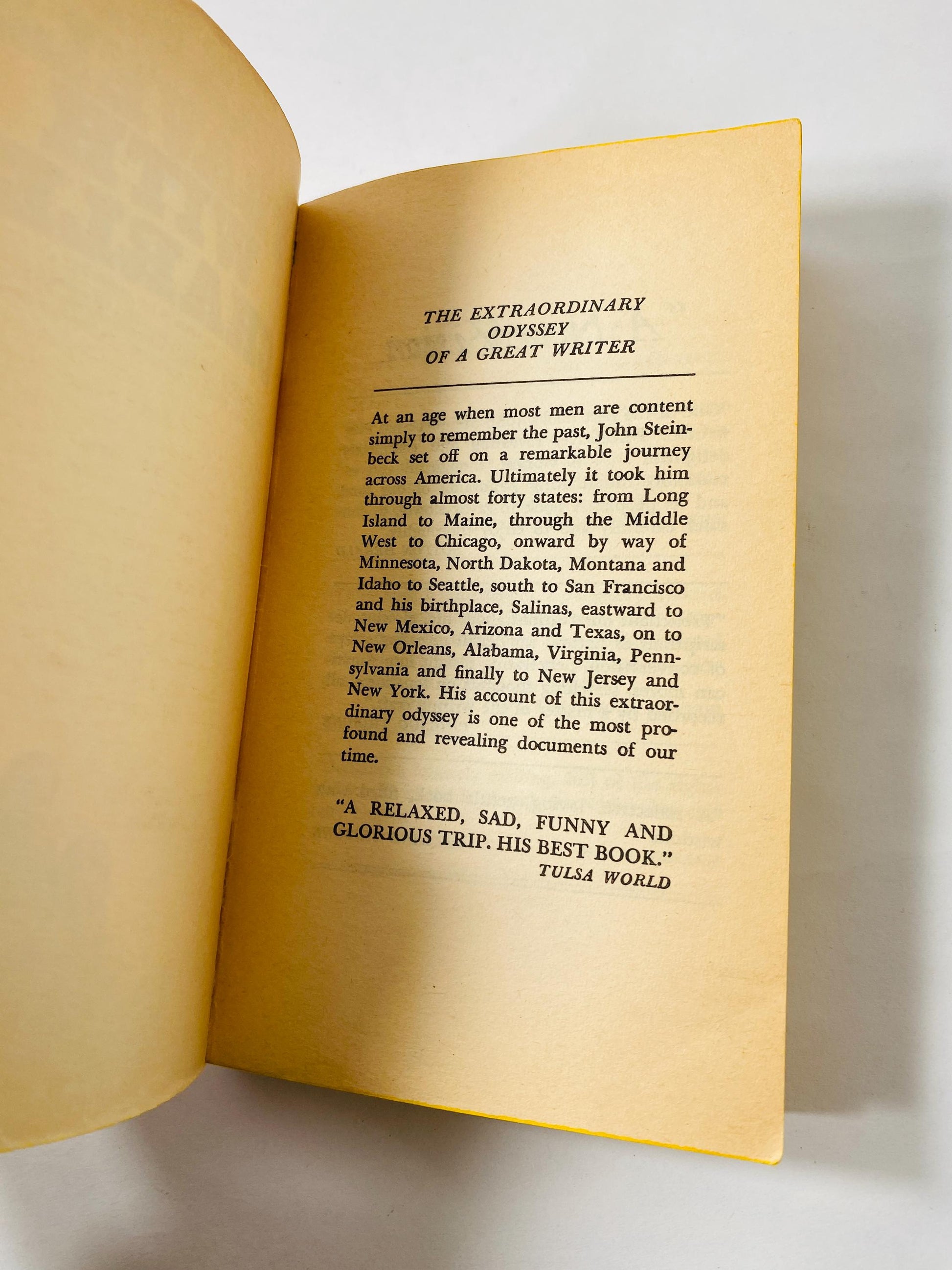 Travels with Charley vintage Paperback book by John Steinbeck circa 1979 Classic literature. Nobel Prize. In Search of America