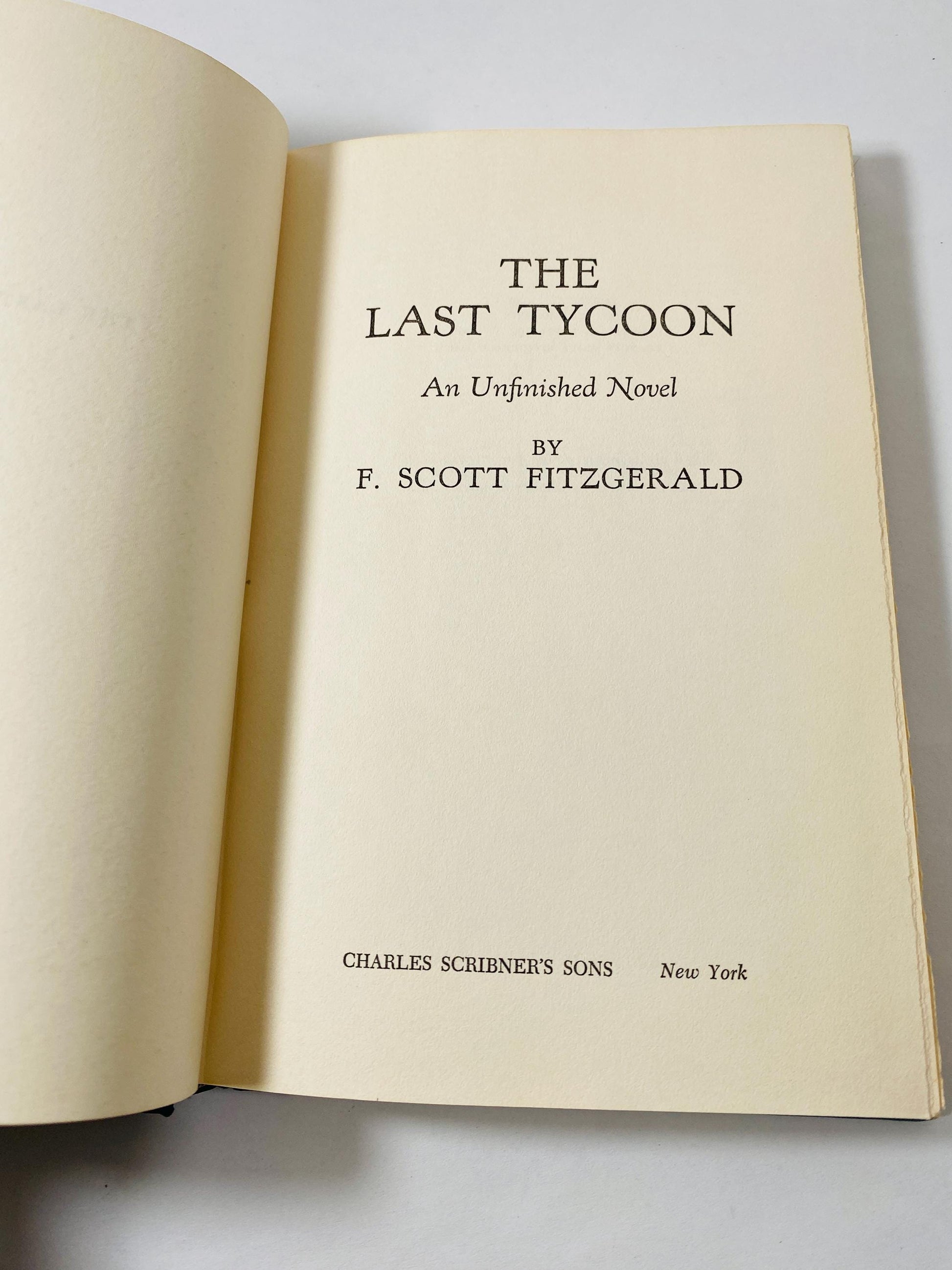 F Scott Fitzgerald The Last Tycoon An Unfinished Novel circa 1969 Vintage Romance book involving professional killers.