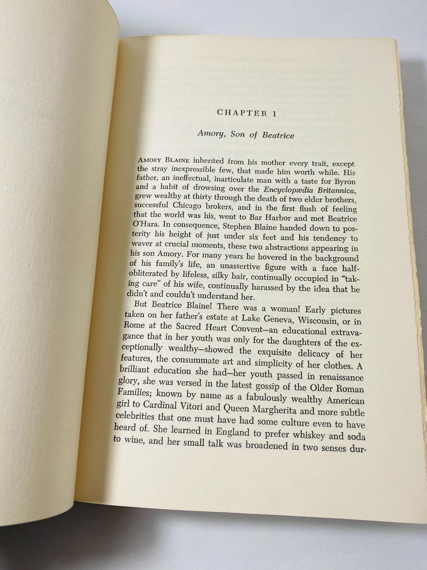 This Side of Paradise by F Scott Fitzgerald. Vintage semi-autobiographical book circa 1948. Debut novel about the lives of post WW I youth