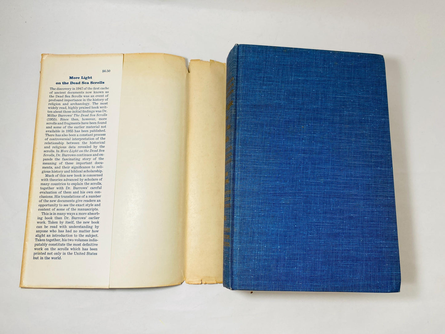 Dead Sea Scrolls vintage book by Burrows circa 1965 amazing secrets behind these Judaean desert 2000-year-old texts