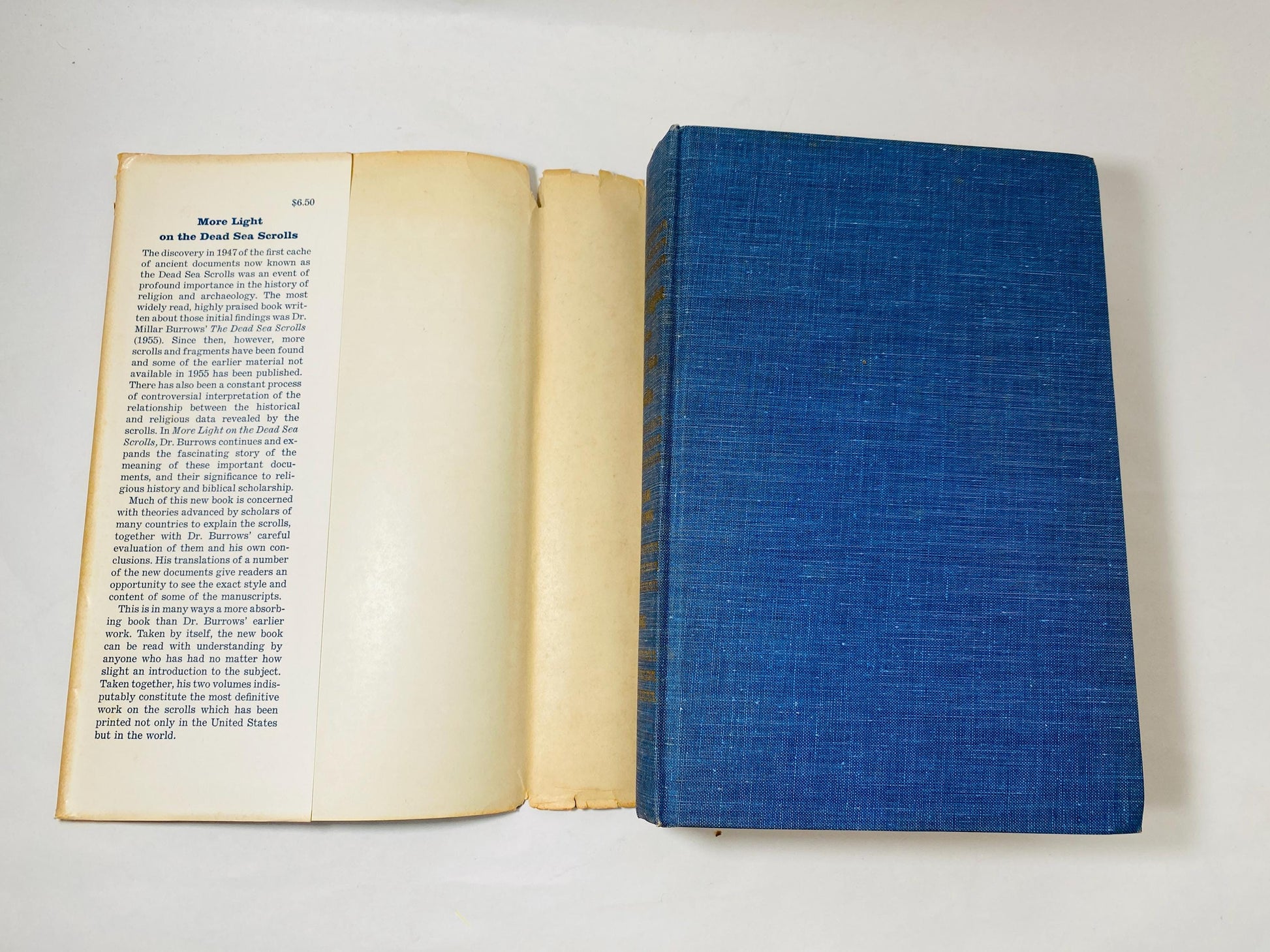 Dead Sea Scrolls vintage book by Burrows circa 1965 amazing secrets behind these Judaean desert 2000-year-old texts