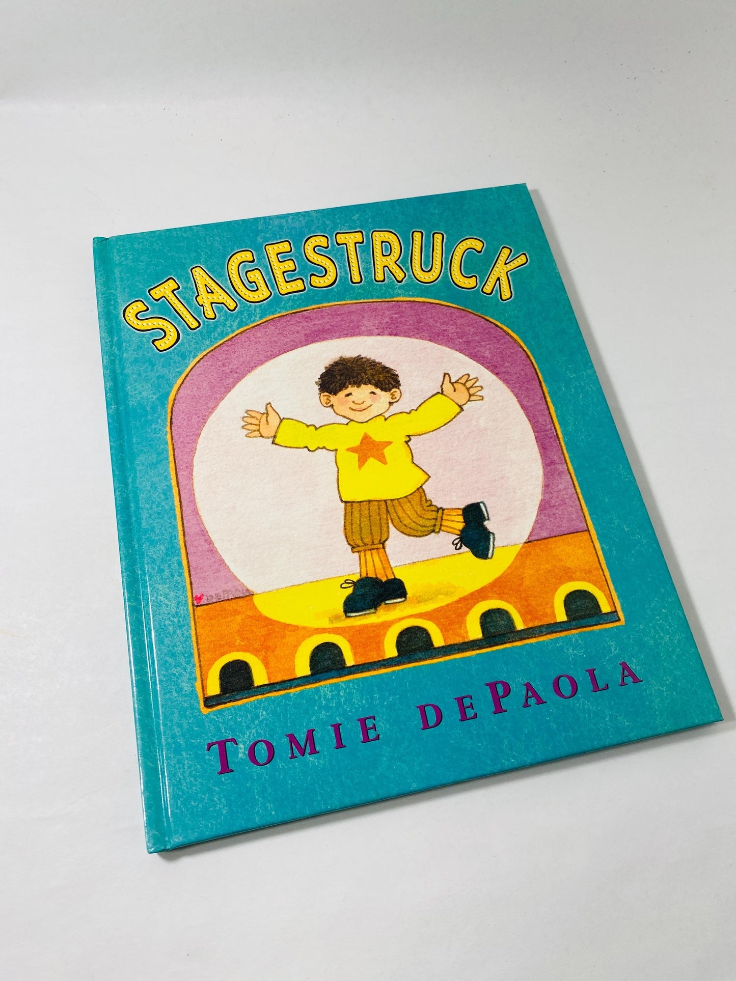 Stagestruck by Tomie dePaola vintage children's book about the ups and downs of a budding performer