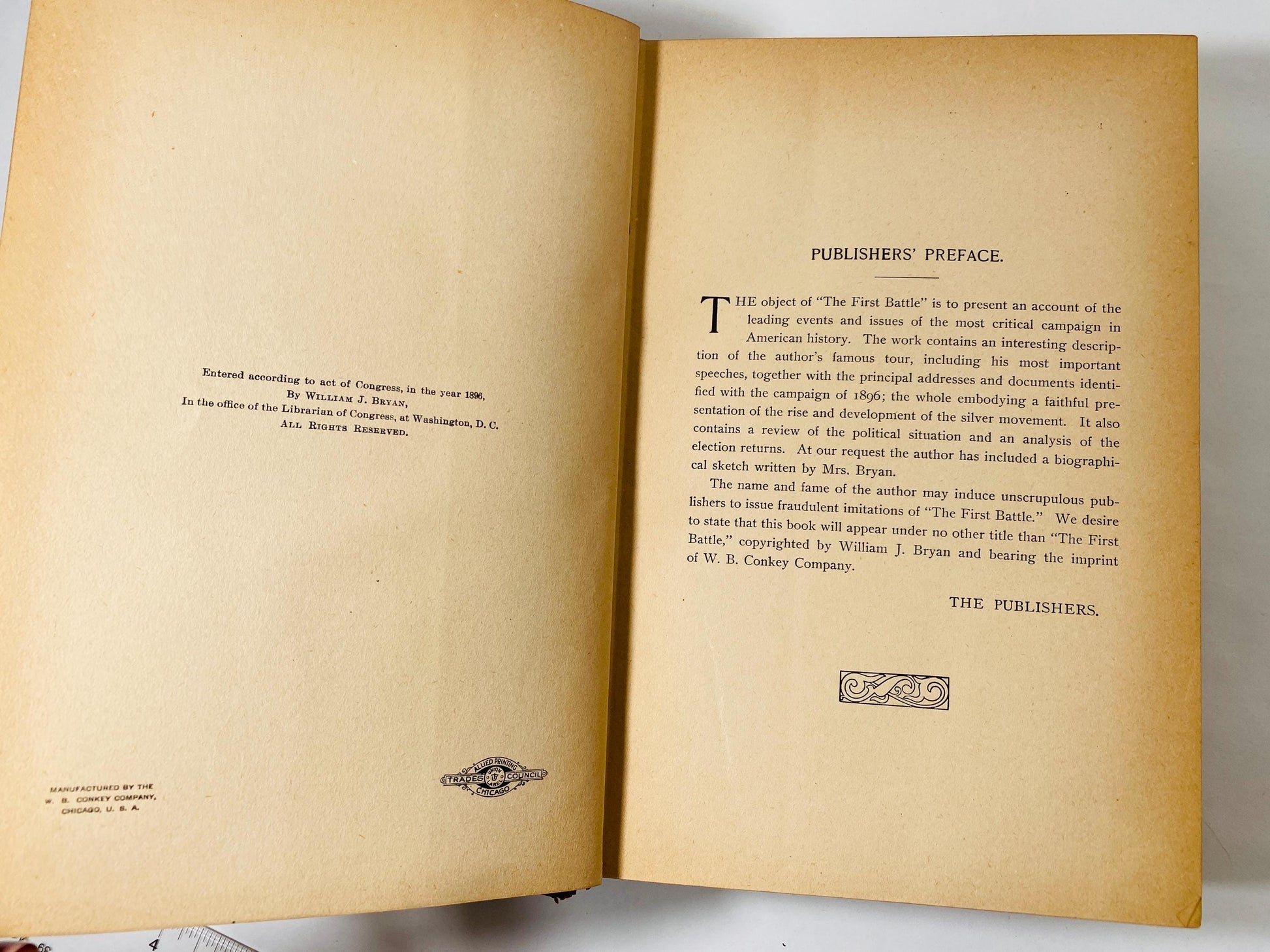 The Assassination scene of William McKinley. FIRST Memorial Edition circa 1901. Leon Czolgosz anarchy. Engraved Illustrations. President