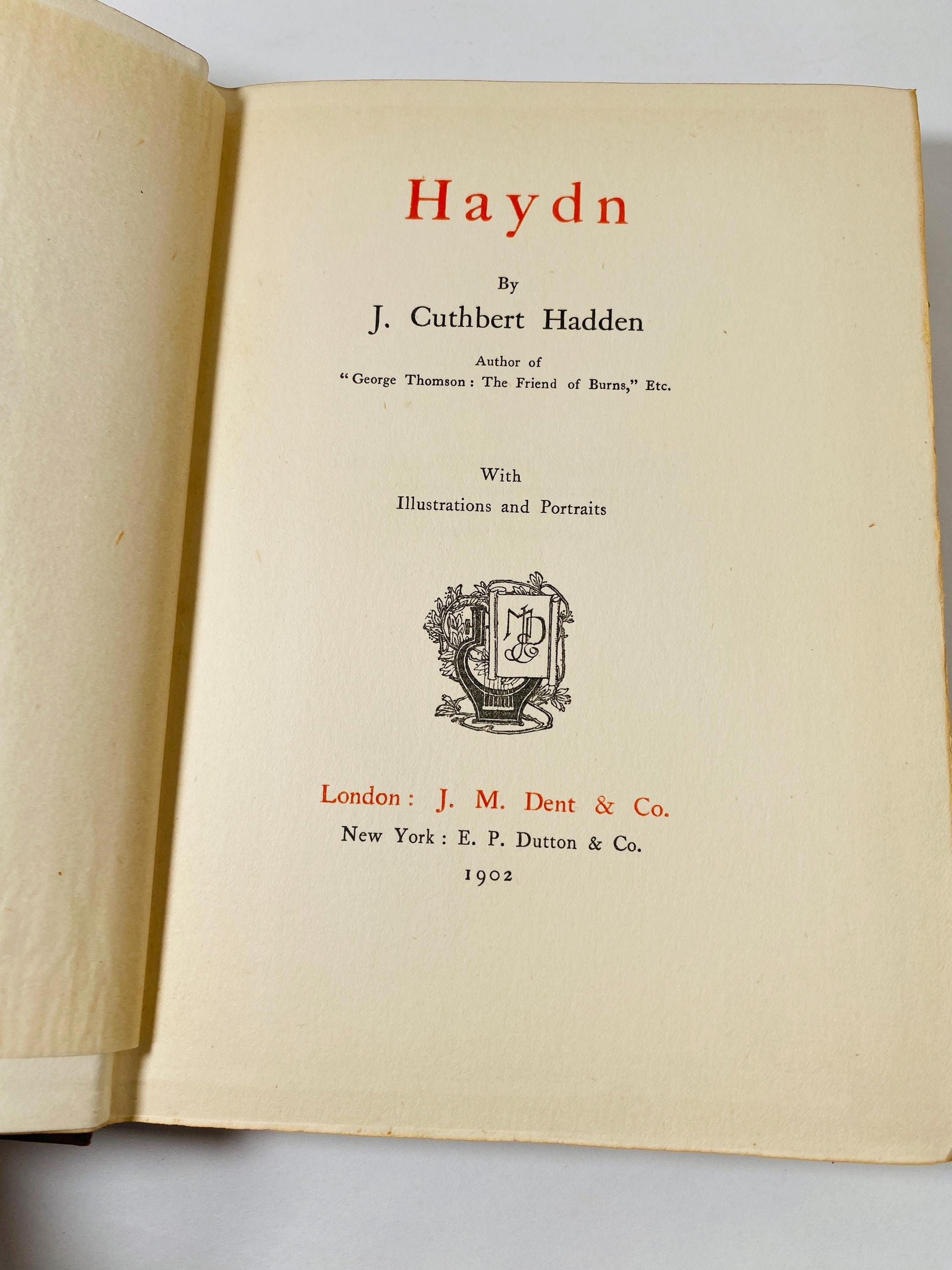 1902 Hyden antique biography by J Cuthbert Hadden BEAUTIFUL vintage book of the father of classical orchestral music Symphony collectible