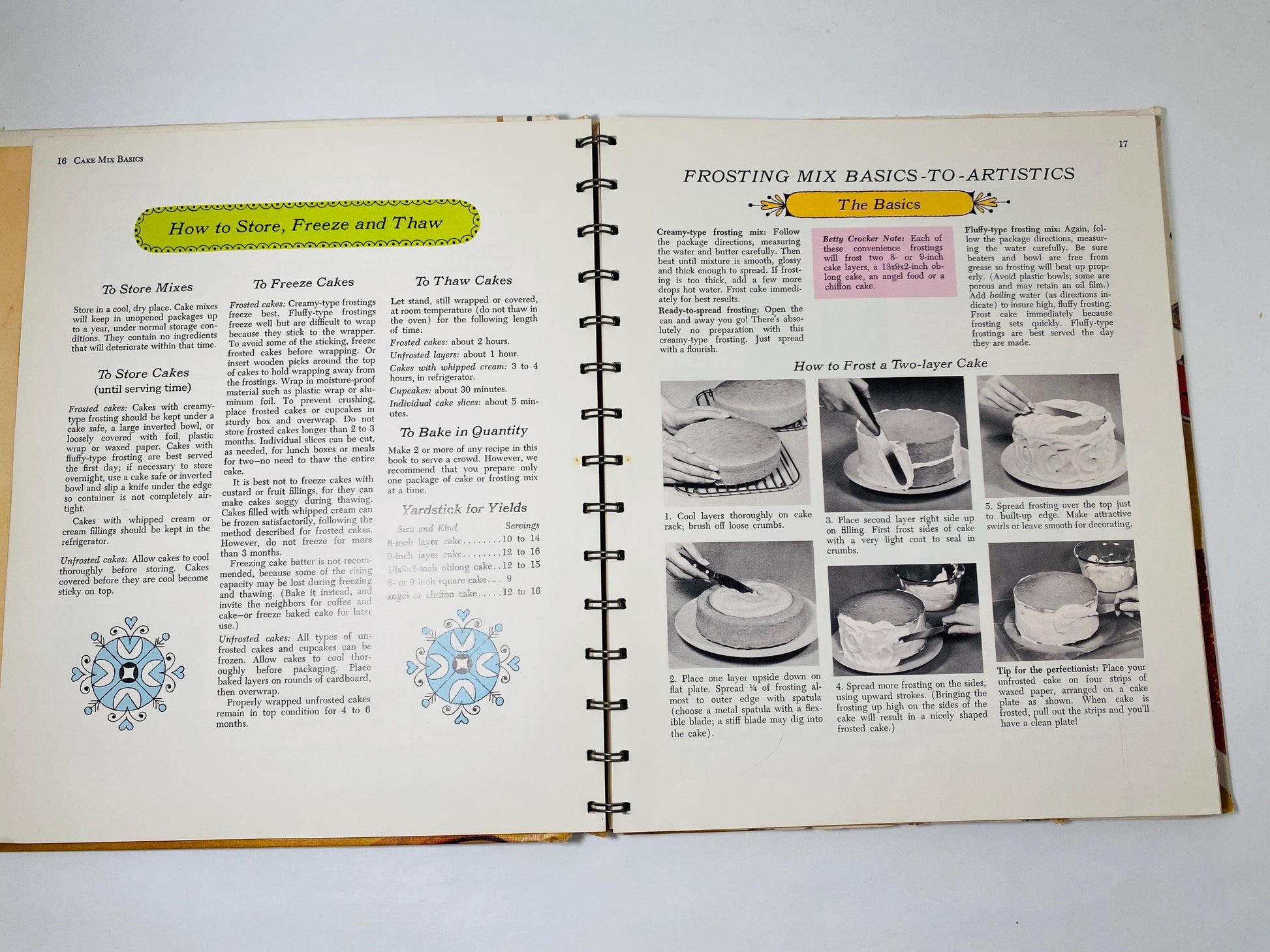 1966 Betty Crocker's Cake and Frosting Cookbook Vintgage FIRST EDITION book At home decorating with 300 Recipes for every occasion