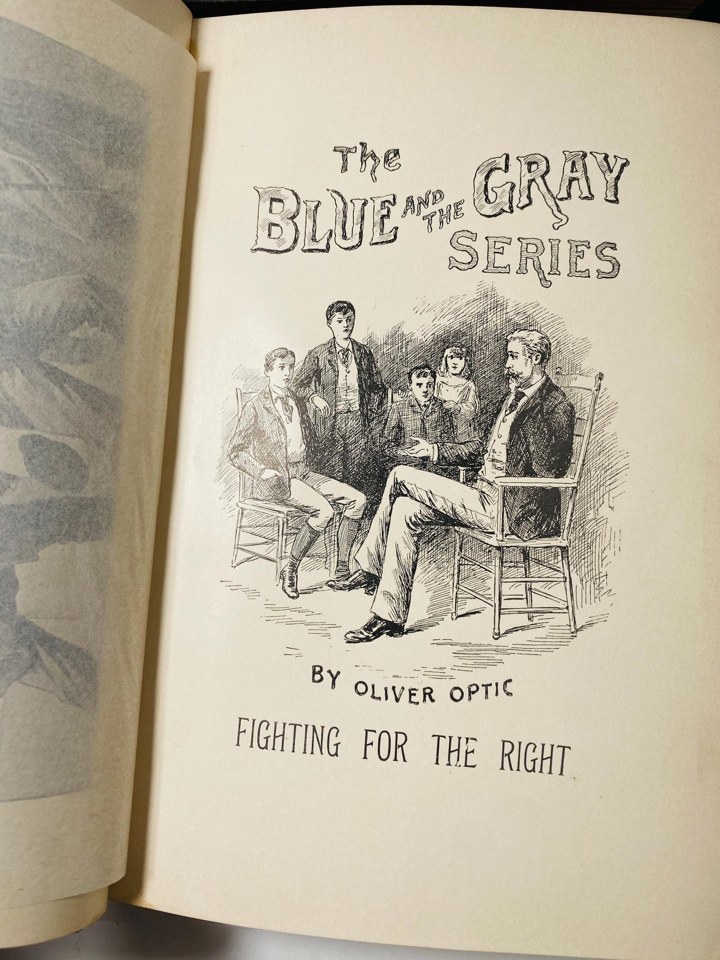 1893 Blue and Gray vintage book set set during the Civil War Stories related to life in the Navy which maintained the integrity of the Union