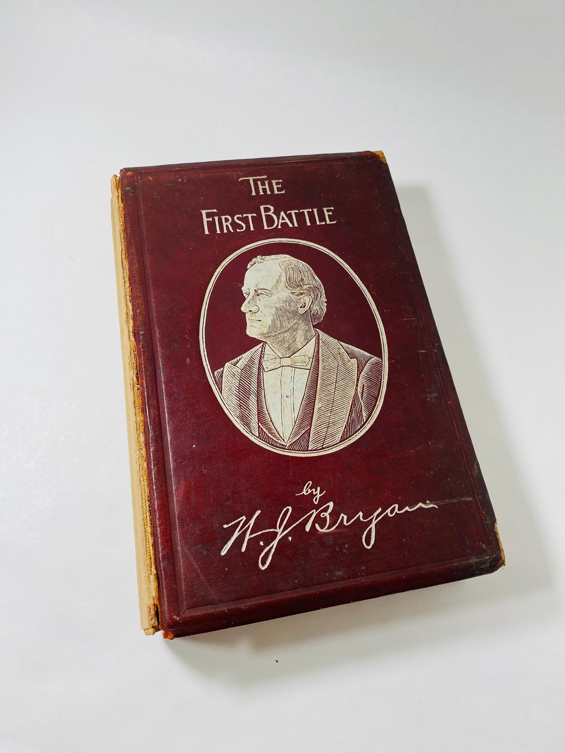 1896 William Jennings Bryan antique book Story of the Presidential Campaign with McKinley Engraved Illustration history politics collectible