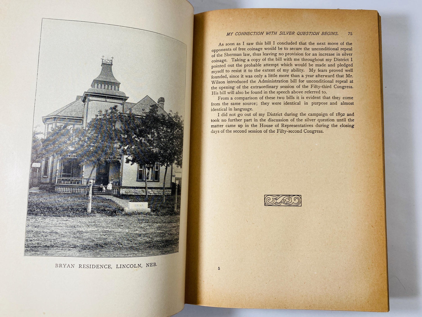 1896 William Jennings Bryan antique book Story of the Presidential Campaign with McKinley Engraved Illustration history politics collectible